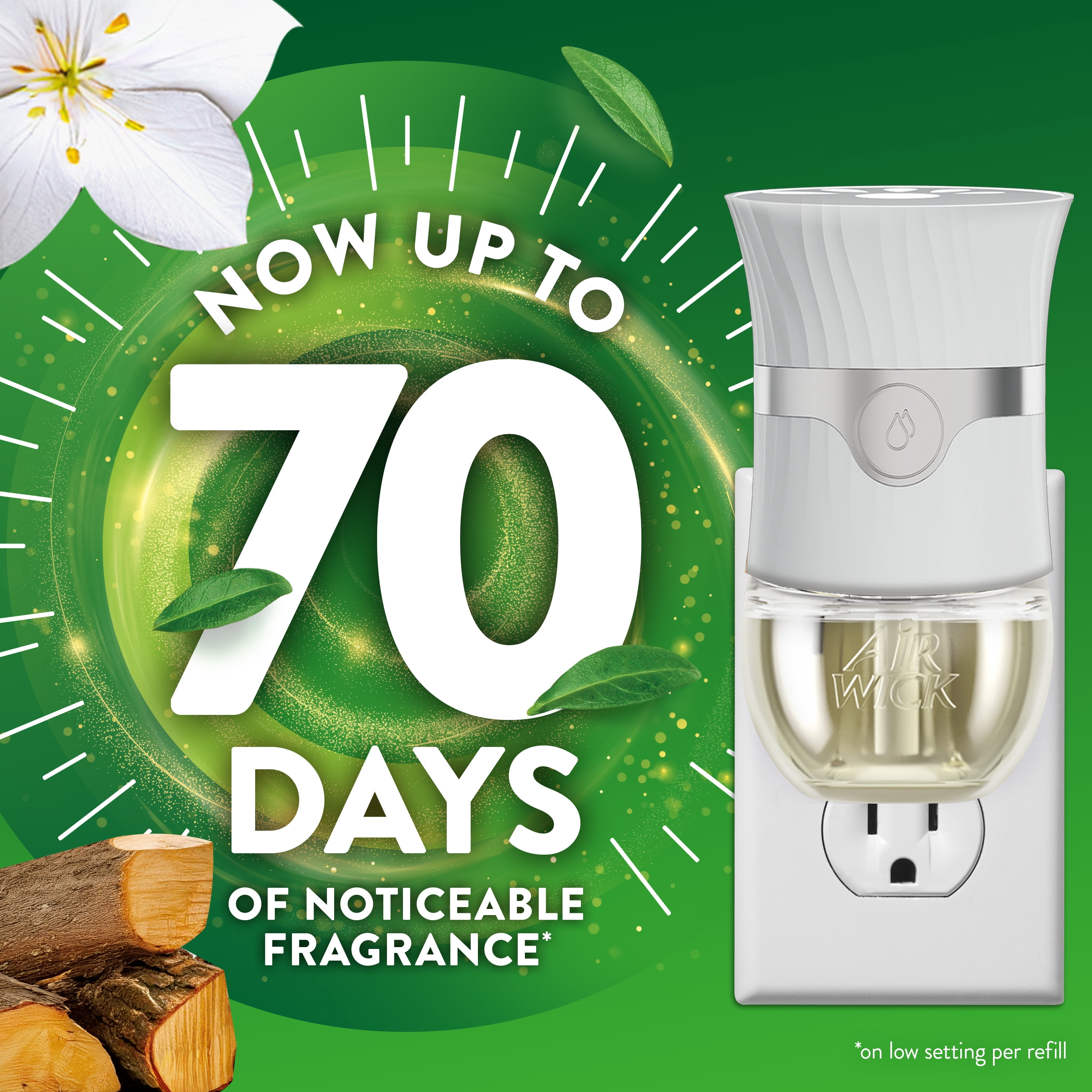 Air Wick Plug-in Scented Oil Air Freshener Refills, Warm Woods and Jasmine (6 Pack, 12 Total Refills) ykvgp