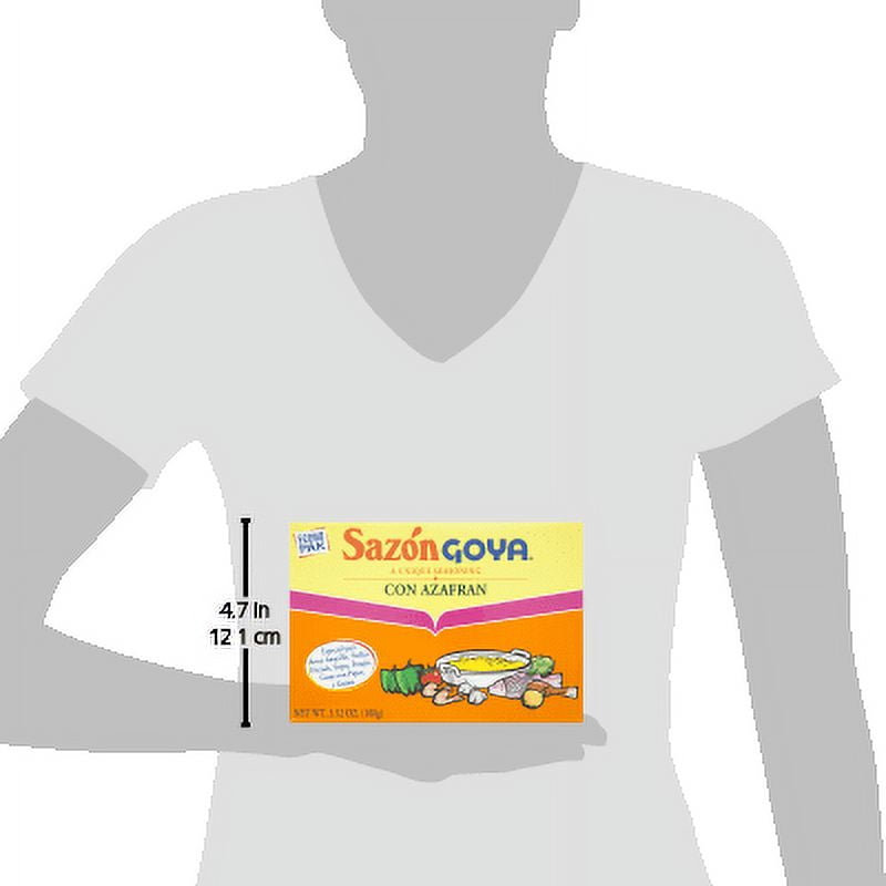 Goya Sazon Con Azafran Seasoning, Authentic Latin Flavor Blend (3.52 oz) 6tp2b
