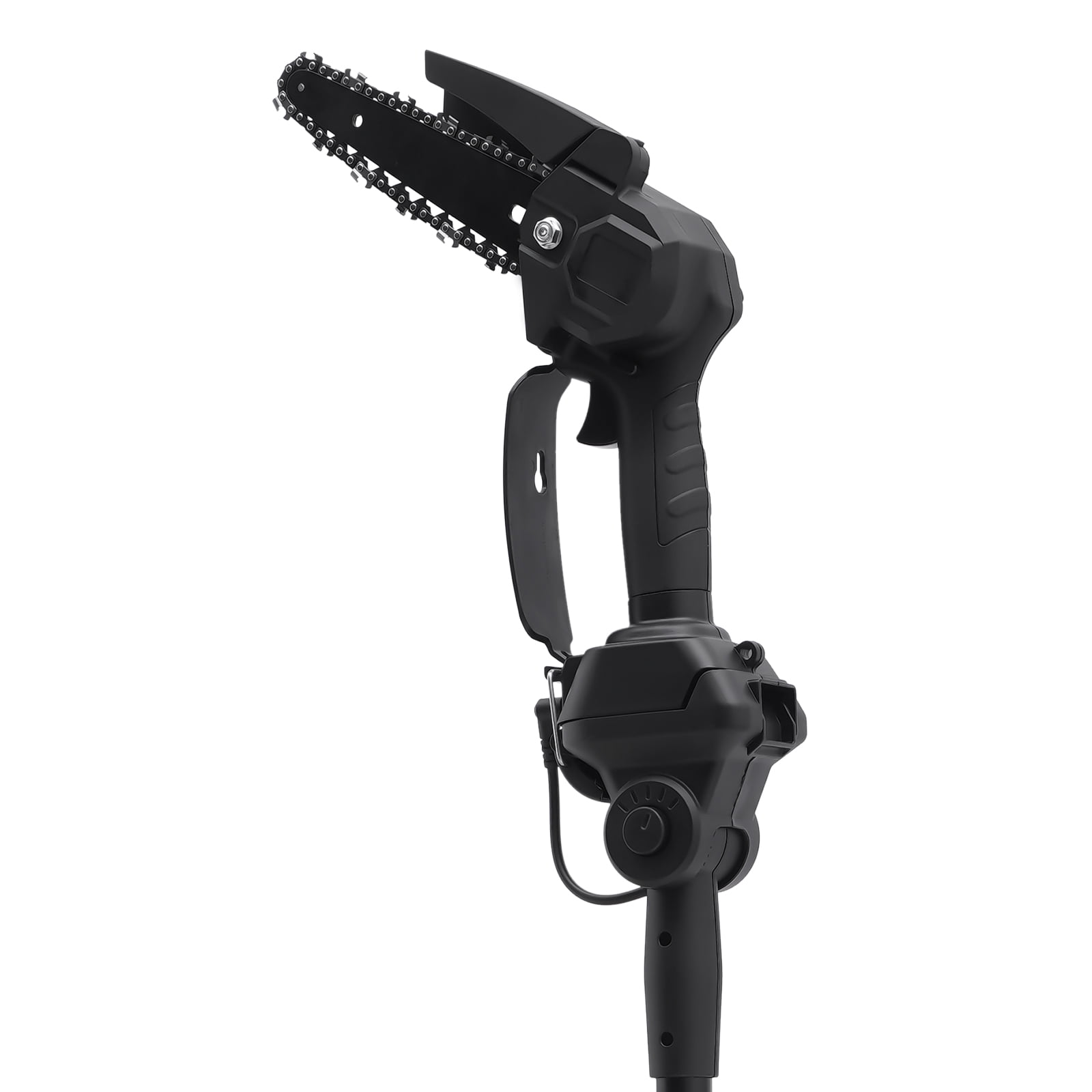 Wildnix Cordless Electric Chainsaw with 4.26 ft Extension Pole, Adjustable Angle, 1500mAh Battery (Black, 4.26 ft) 9w3b4