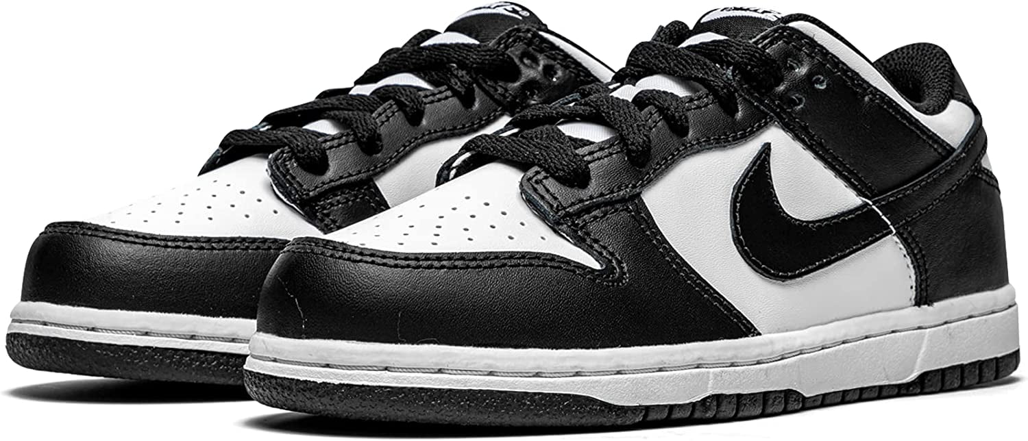 Nike Dunk Low Retro Casual Sneakers (White/Black, 10 Toddler) 91mw1