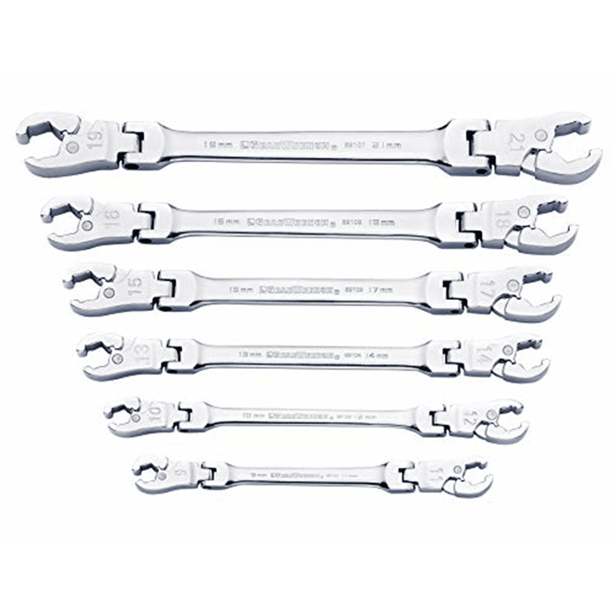 GEARWRENCH Ratcheting Flex Flare Nut Wrench Set (6 Piece) 6dsax