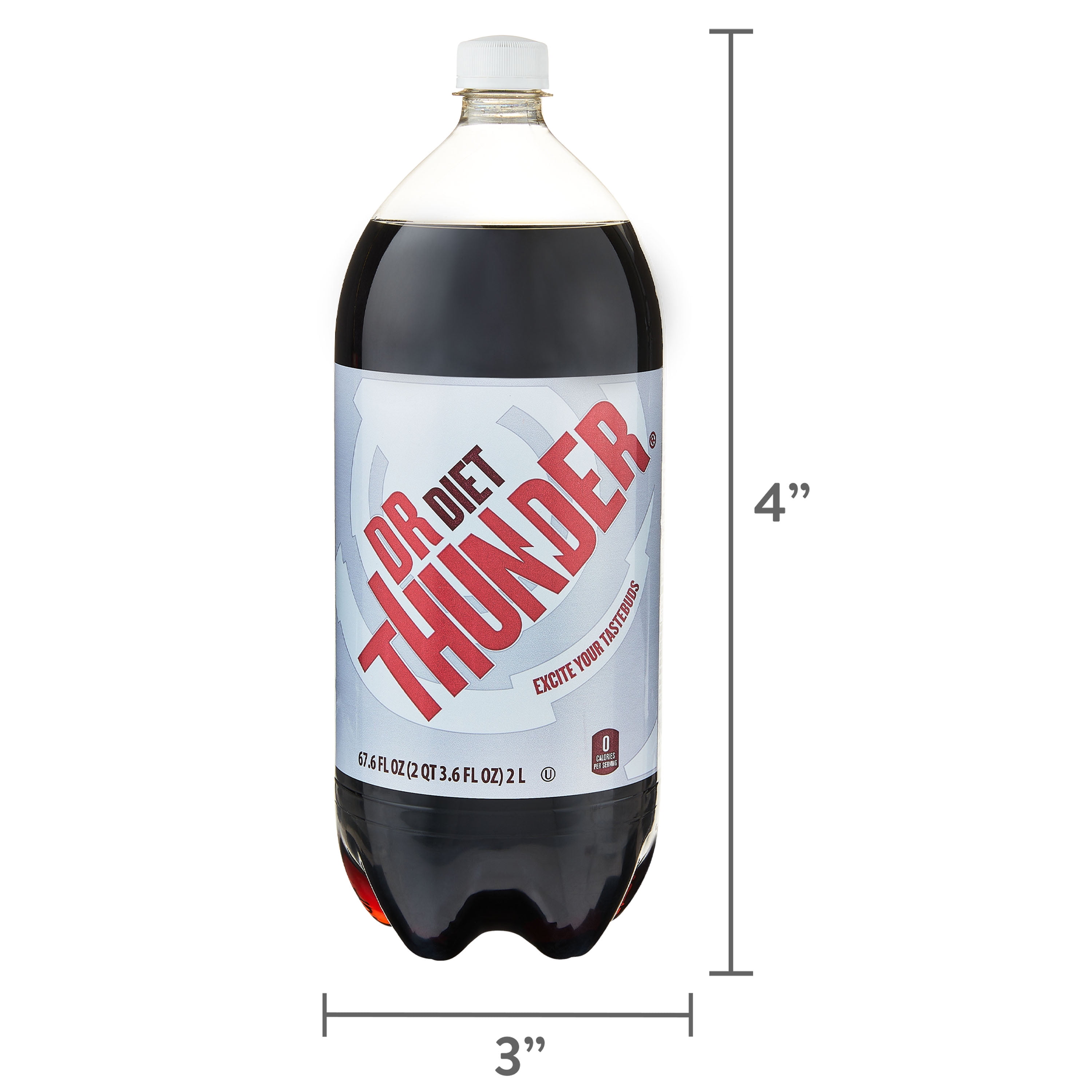 Great Value Dr Thunder Diet Cola Soda (Zero Calorie, 67.6 fl oz) xzrww