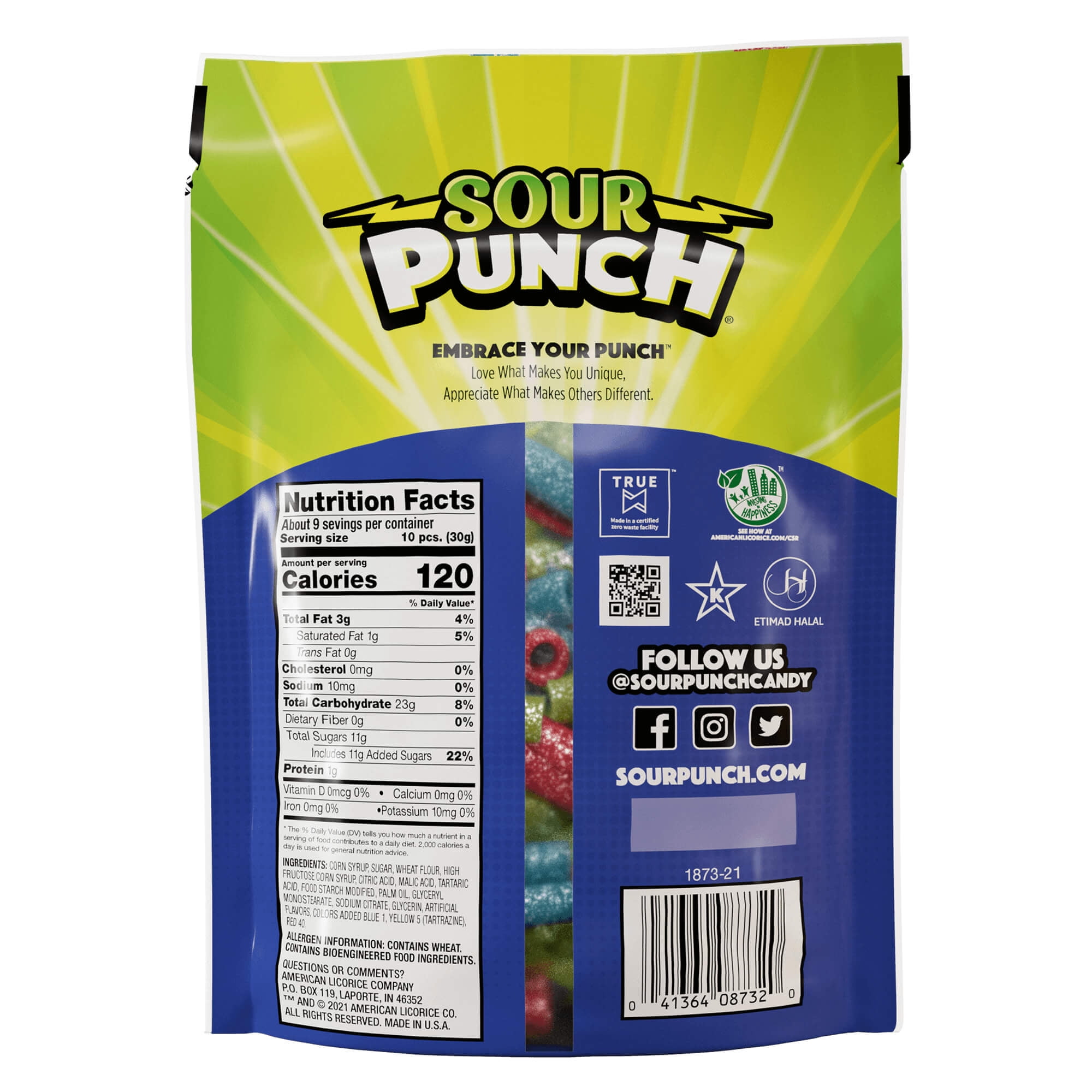 Sour Punch Bites Assorted Flavors Chewy Candy (Assorted, 9 oz) 192s5