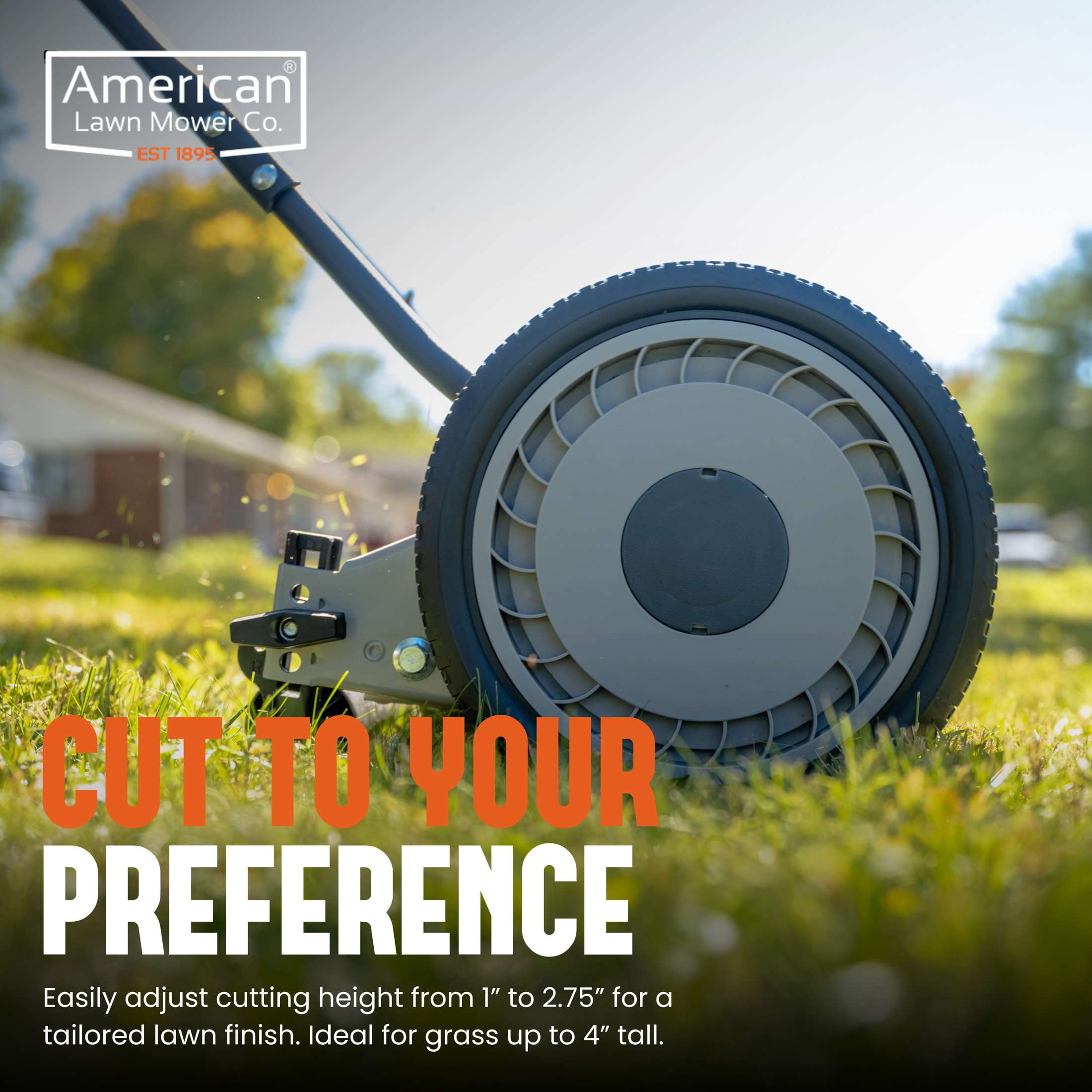 American Lawn Mower 1815-18 Push Reel Mower (Blue, 18 in) pmhhd