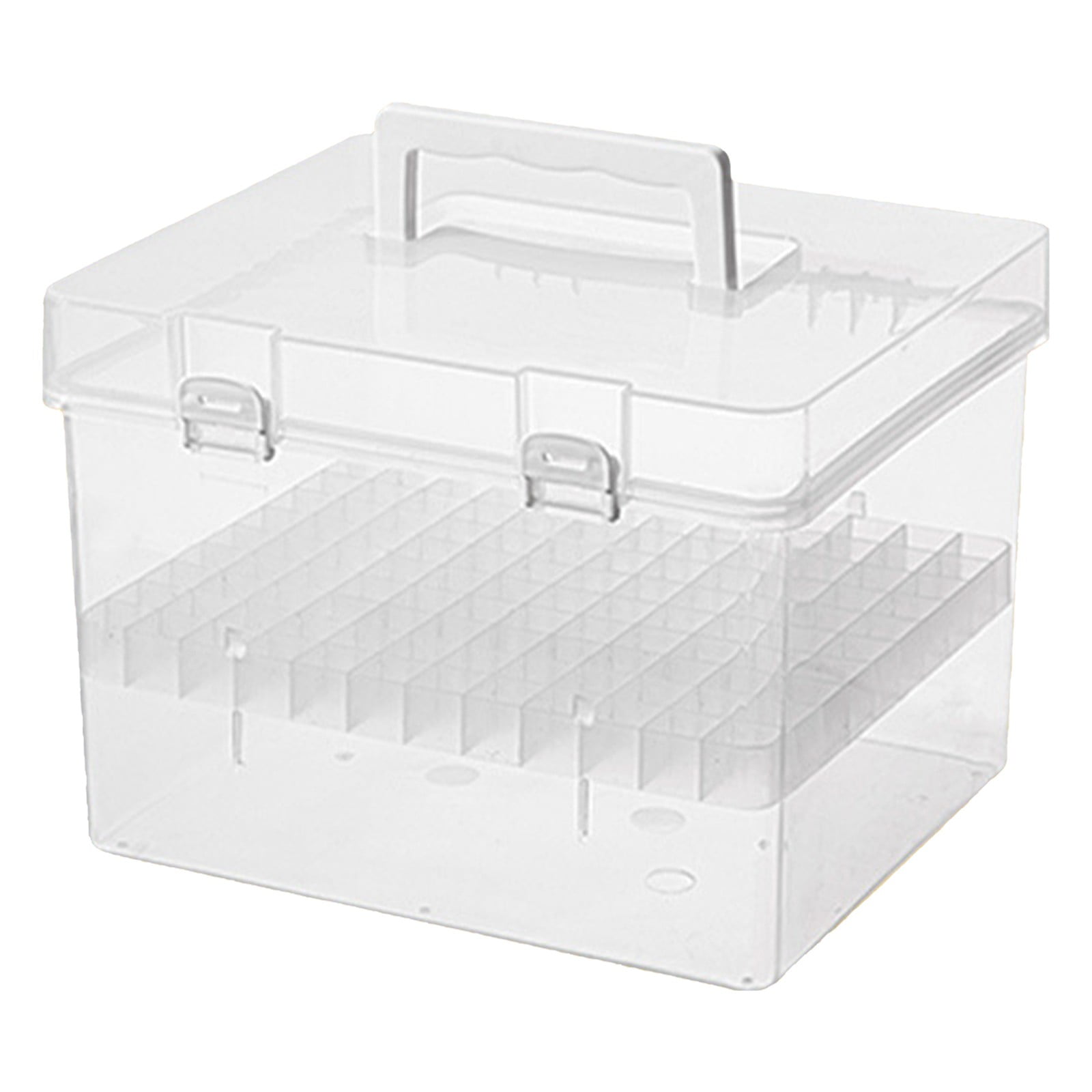 Awwp Art Supply Organizer Case, Large Clear Marker Storage Box with Removable Dividers (Clear, 120 Slot Capacity) uke1g