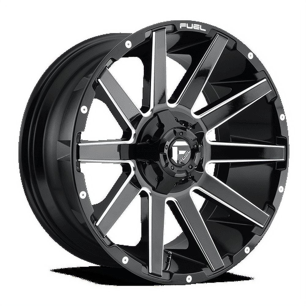 Fuel 1PC D615 Contra Aluminum Wheel Rim (Gloss Black Milled, 20x9 in) hrxgg