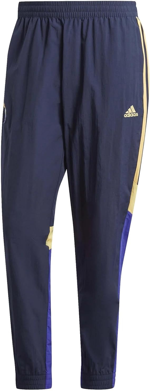 adidas Real Madrid Men Woven Track Pants Soccer Training Apparel (Black, M) uyu9r