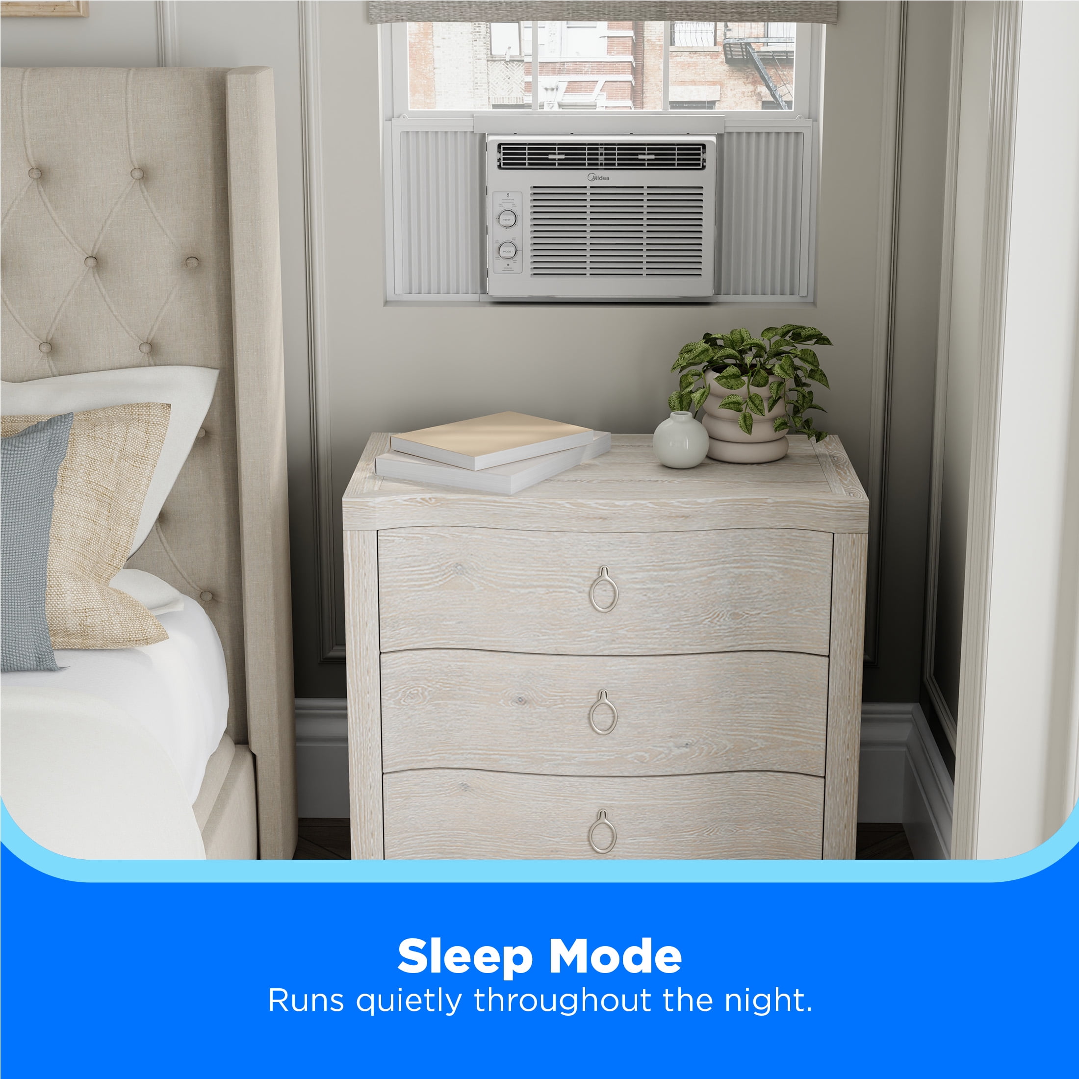 Midea 5,000 BTU Window Air Conditioner for Small Rooms (White, 150 sq ft) iooqr