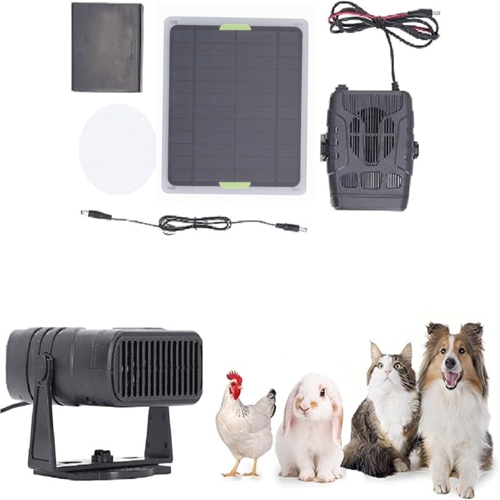 Yilyih Portable Solar Powered Heater and Power Bank (Black, 1 Unit) 1d7st