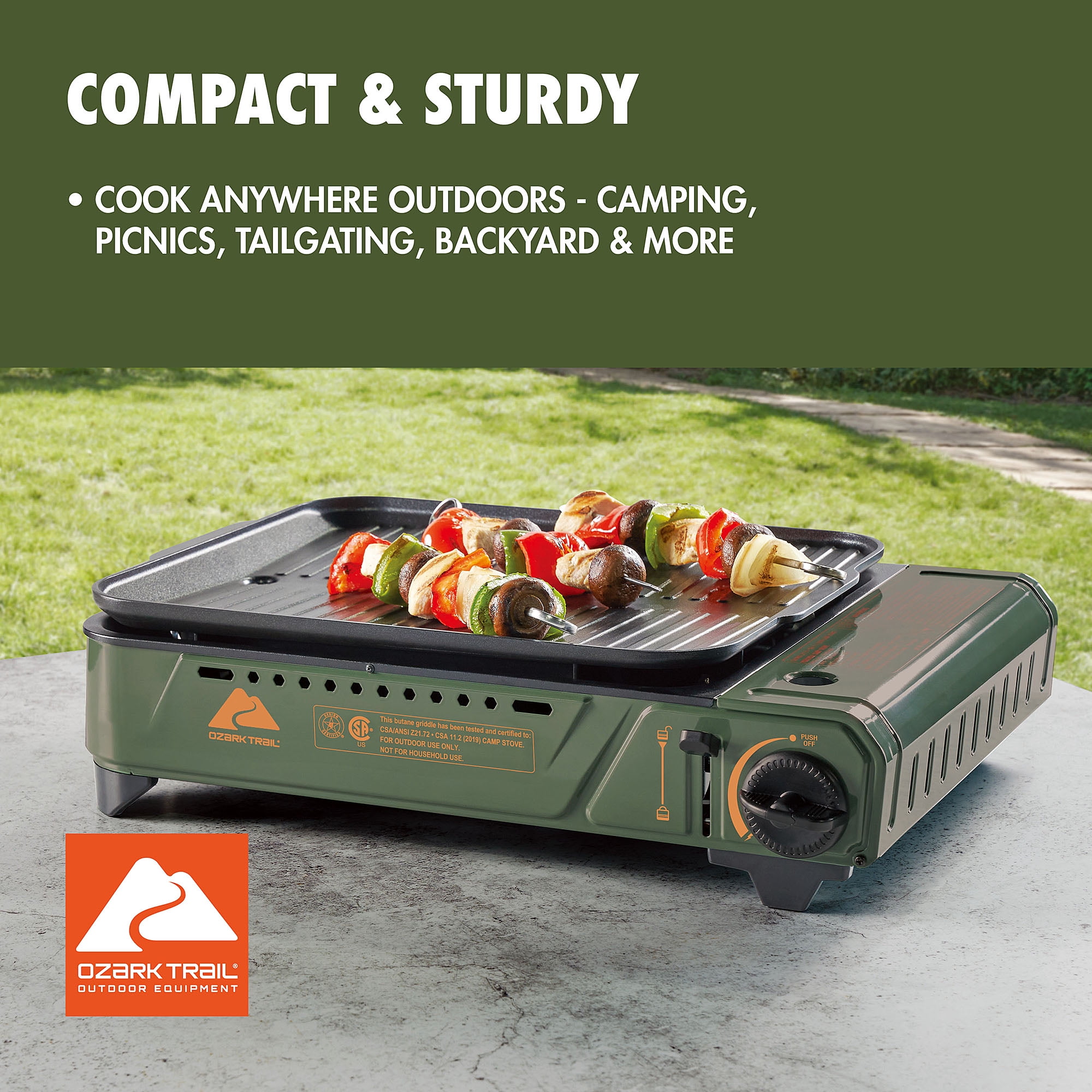 Ozark Trail 1-Burner Portable Butane Outdoor Griddle (161 sq in Cooking Surface) ctk1q