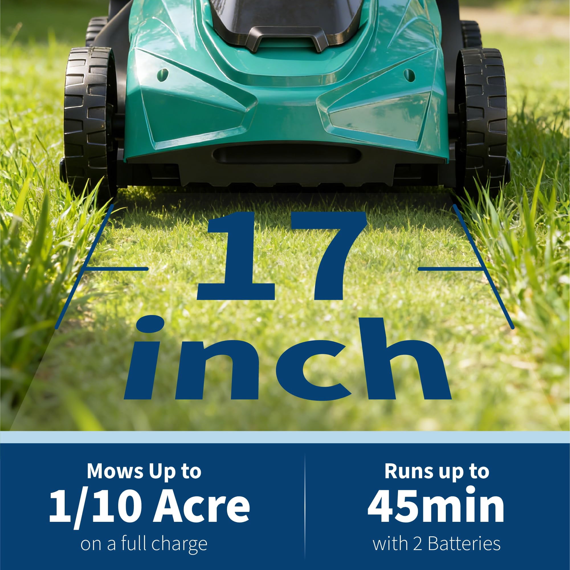 Generic 17 in Cordless Lawn Mower, Brushless Motor Electric Mower with 2 x 20V 4.0Ah Batteries, Bagging and Mulching (17 in) t5mmx