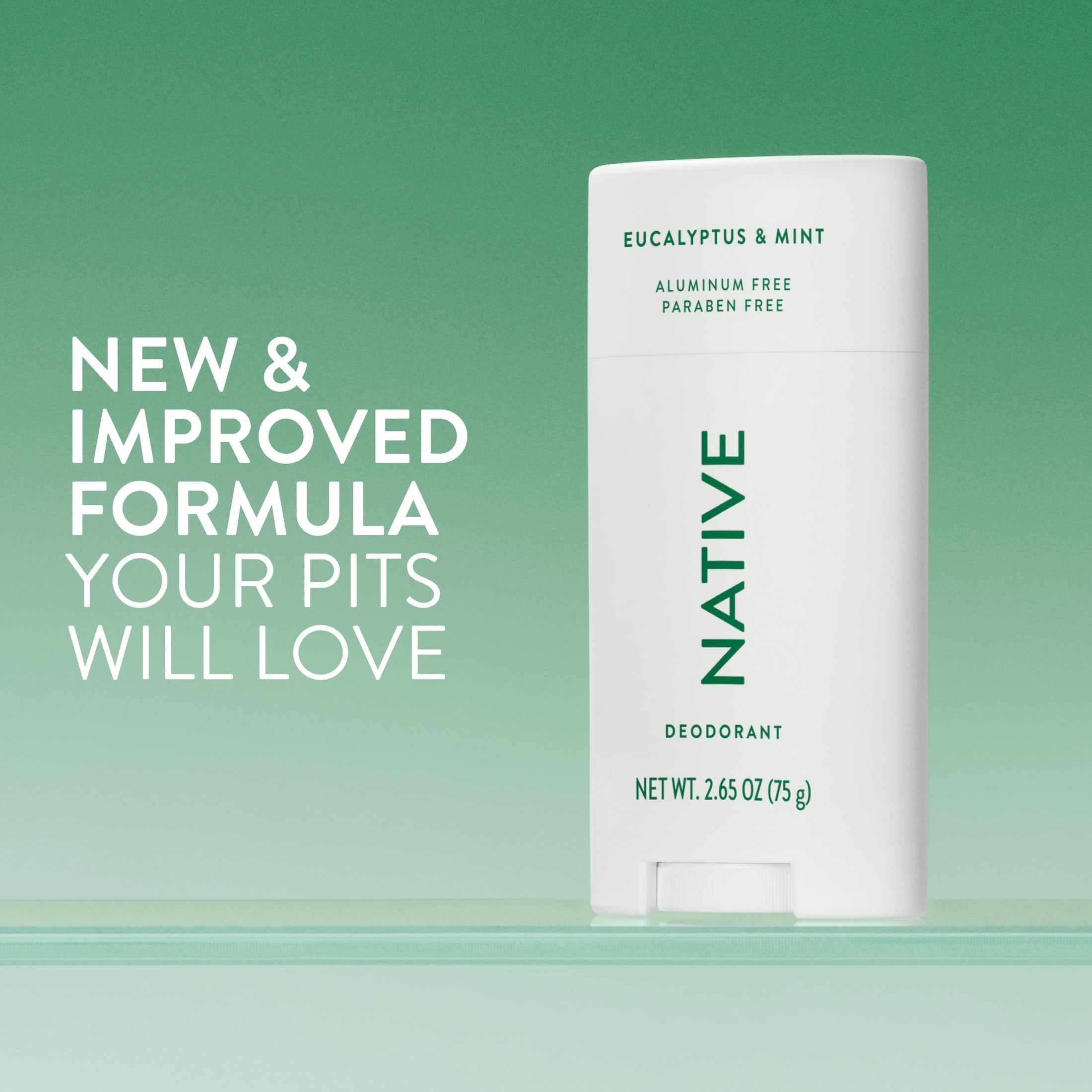 Native Deodorant, Aluminum Free, Eucalyptus & Mint, Long-Lasting Odor Protection (Eucalyptus & Mint, 2.65 oz) n6wcg