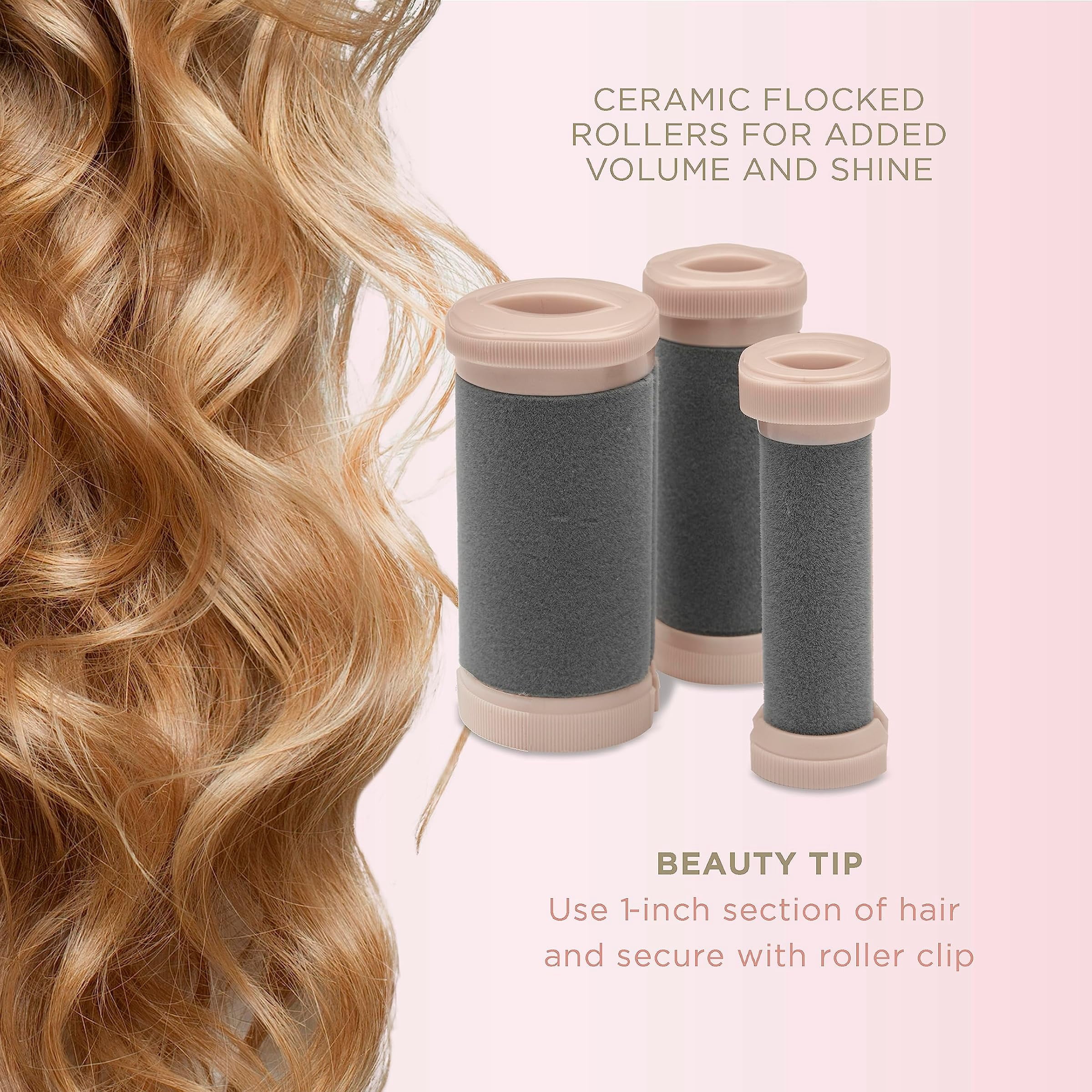 Conair Infiniti Pro Ceramic Flocked Hot Rollers Set (White, 20-Piece) abxoa