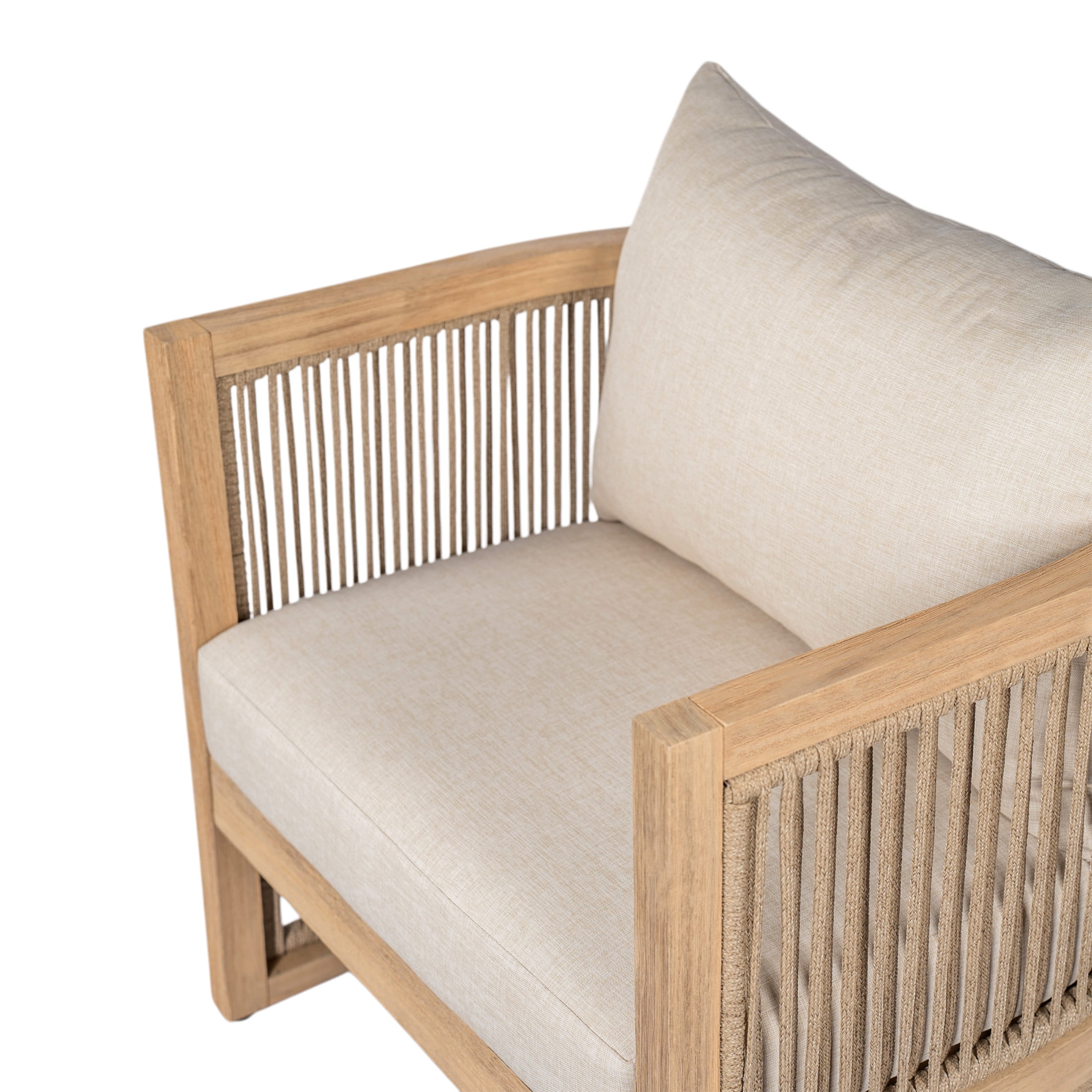 Christopher Knight Home 5-Piece Outdoor Conversation Set with Coffee Tables (Light Teak, Beige Cushion, 5-Piece) rdixu