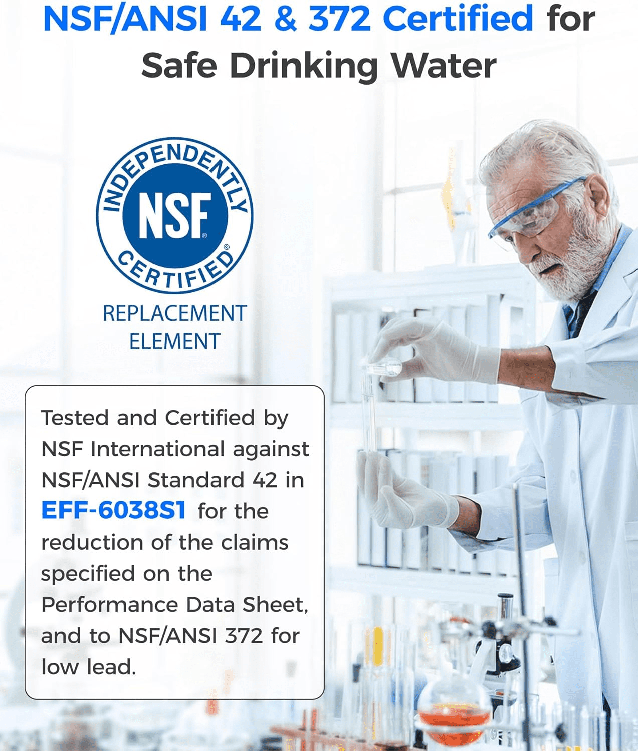 Waterdrop EDR1RXD1 Refrigerator Water Filter Replacement (2 Pack) y1ns1 - Image 2