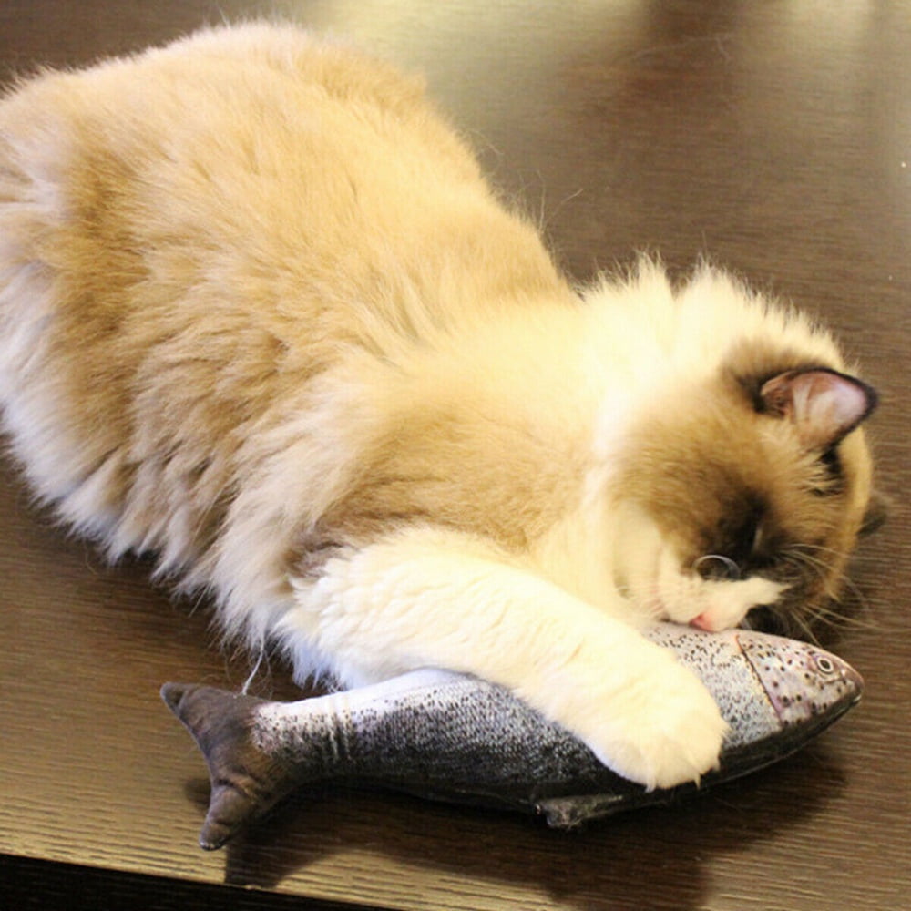 Generic Catnip Fish Toys Interactive Plush Pillows for Cats (Multi-Color, 5 Pack, 7.87 in) izjj7