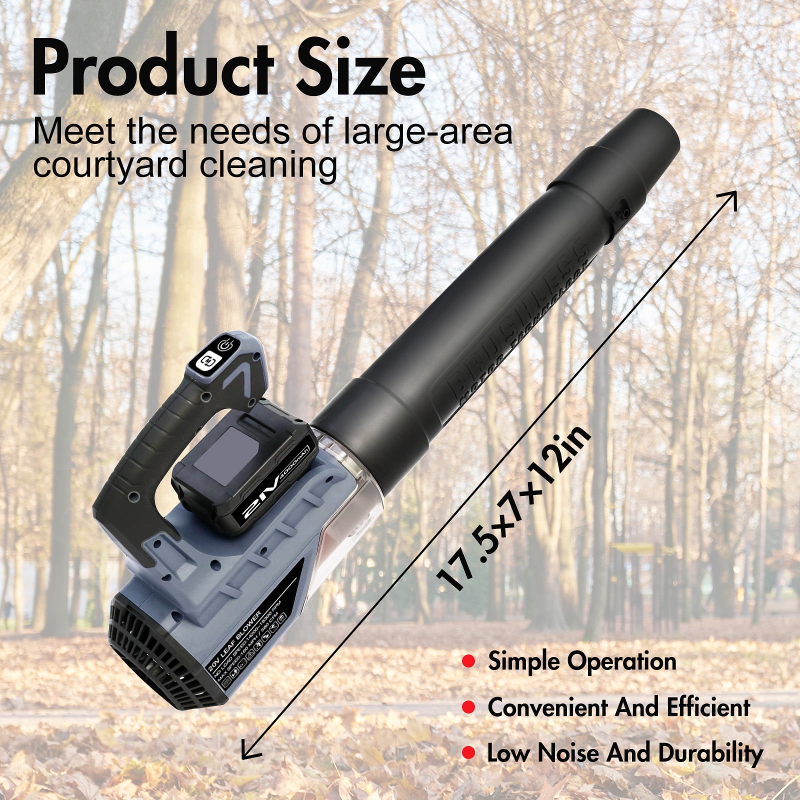 CATGOOD Cordless Leaf Blower with Brushless Motor, 374CFM High-Velocity Airflow, Includes 2x 4.0Ah Batteries and Fast Charger (Yellow, 2-Battery Pack) kbi02