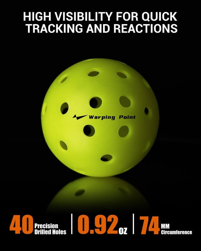 Warping Point Outdoor Pickleball Balls USAPA Approved (Yellow, 12 Pack) rcldx - Image 4
