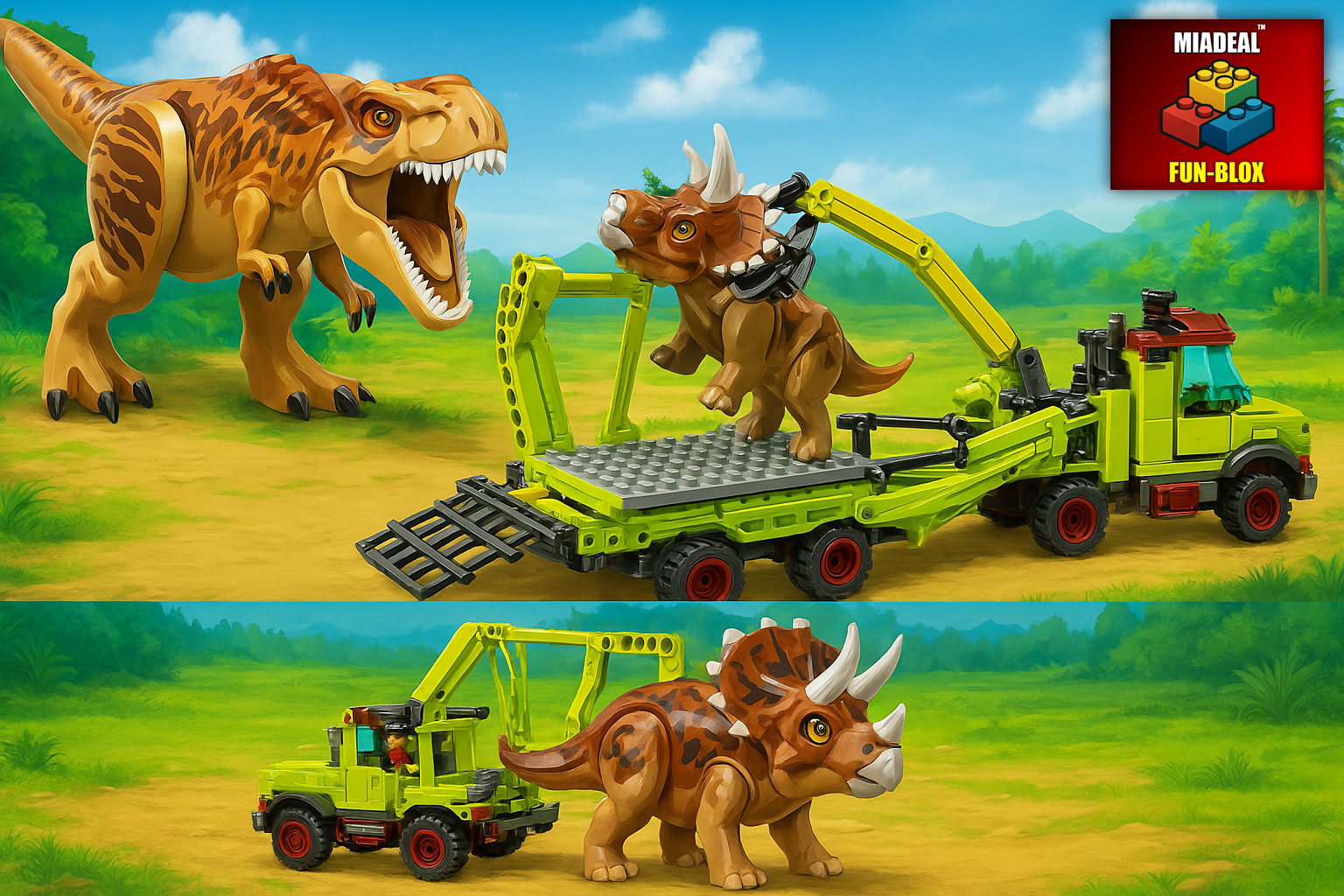 MIADEAL Jurassic Dinosaur Building Blocks Set, STEM Educational Construction Toy (517 Pieces) oou6j