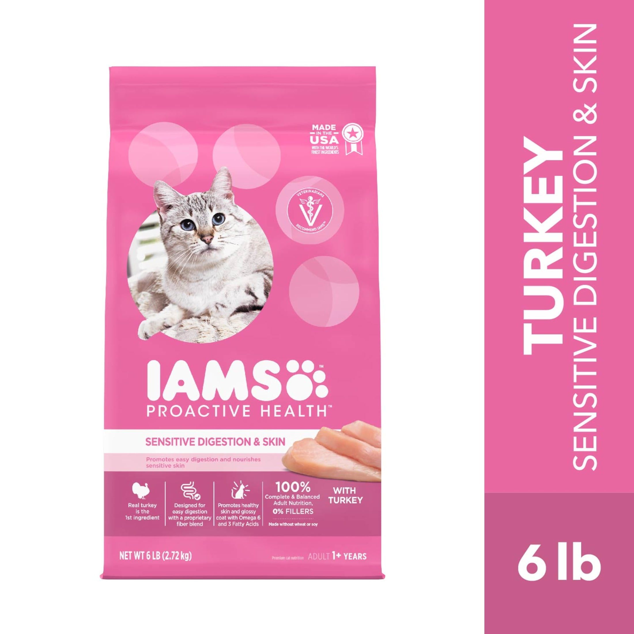 Iams Proactive Health Adult Dry Cat Food, Real Turkey Recipe (6 lb) kvsx0