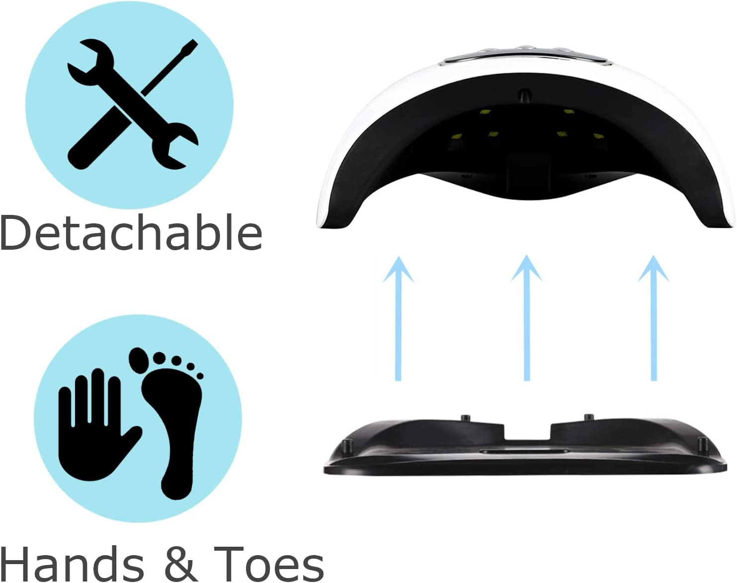 Swtroom UV LED Nail Lamp, Professional Fast Gel Polish Dryer with Automatic Sensor (White, 7.28 x 6.3 x 3.35 in) rb7h1