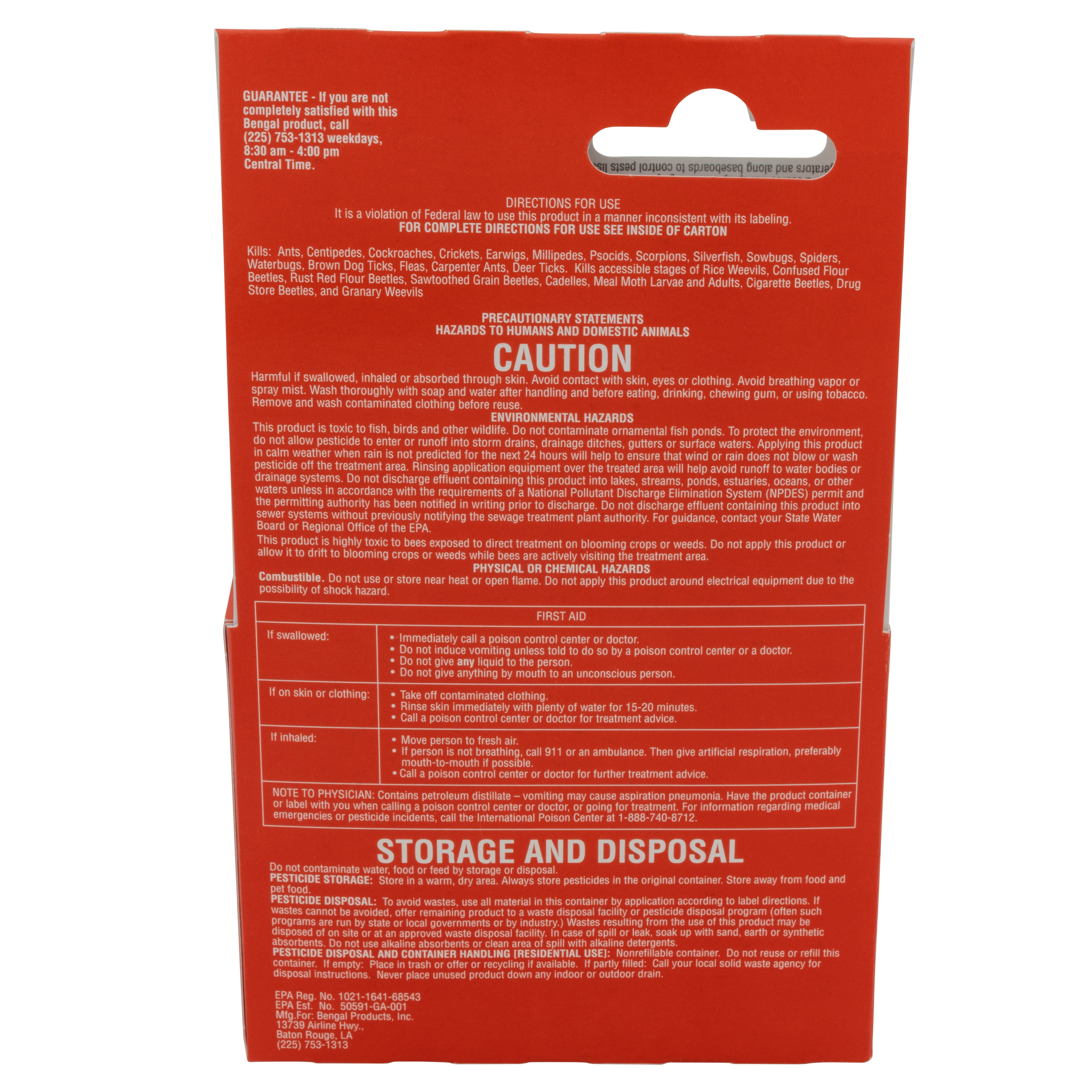 Bengal Insecticide Concentrate, Indoor and Outdoor Pest Control Solution (2 oz) z7uiv
