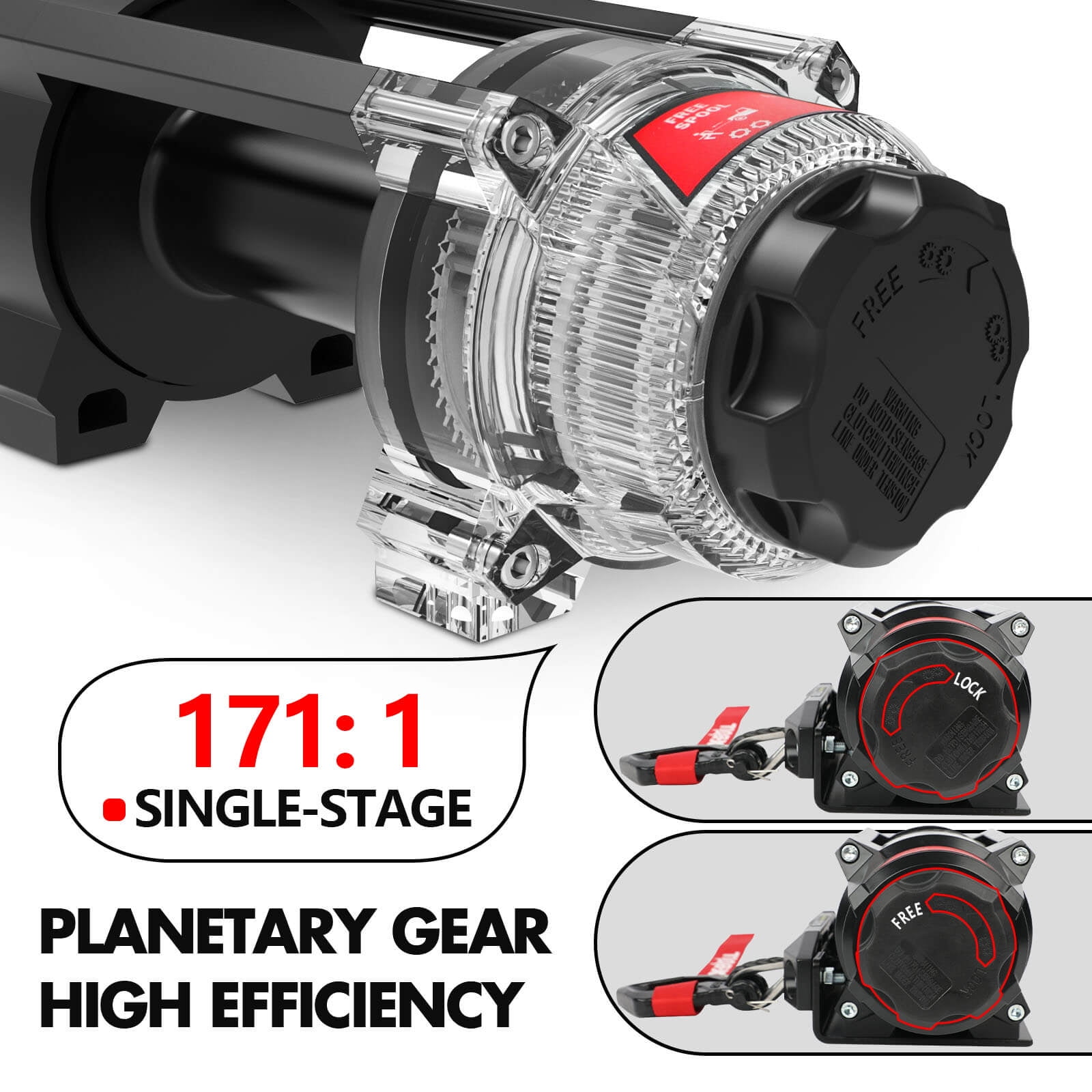 X-BULL 12V Electric Winch with Synthetic Rope and Wireless Remote (5000 lb) ji00b