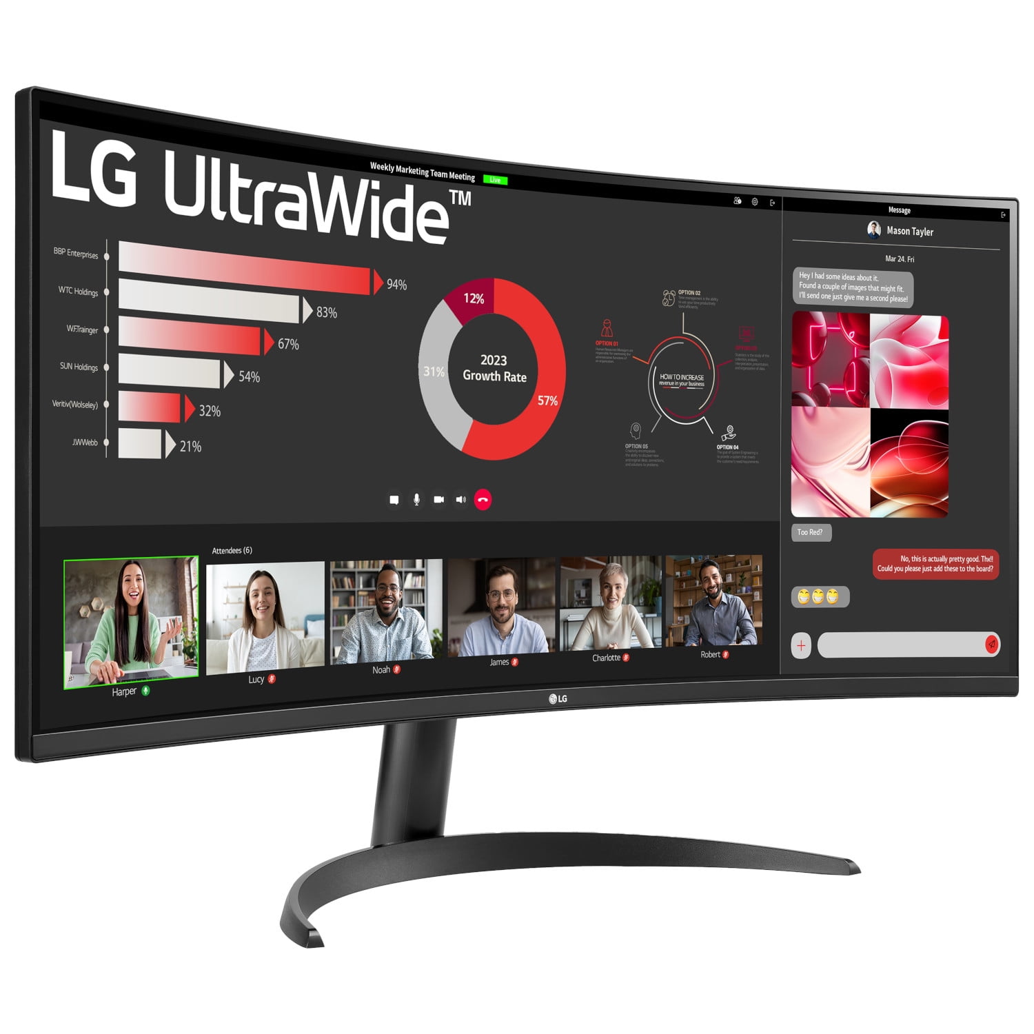 LG 34 in Curved UltraWide WQHD 1440p HDR 10 100Hz Monitor (Black, 34 in) epaky