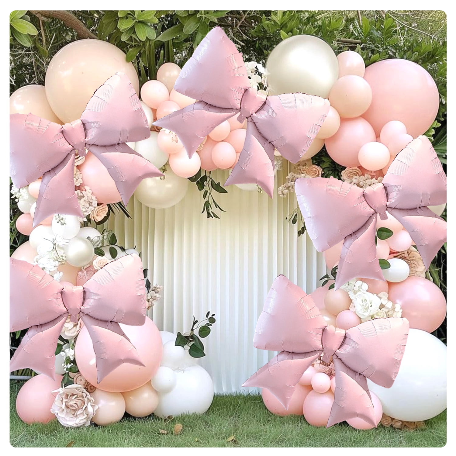 Style-Carry Giant Bow Balloons Party Decorations (Pink, 5 Pack, 29 in) 3fn0g