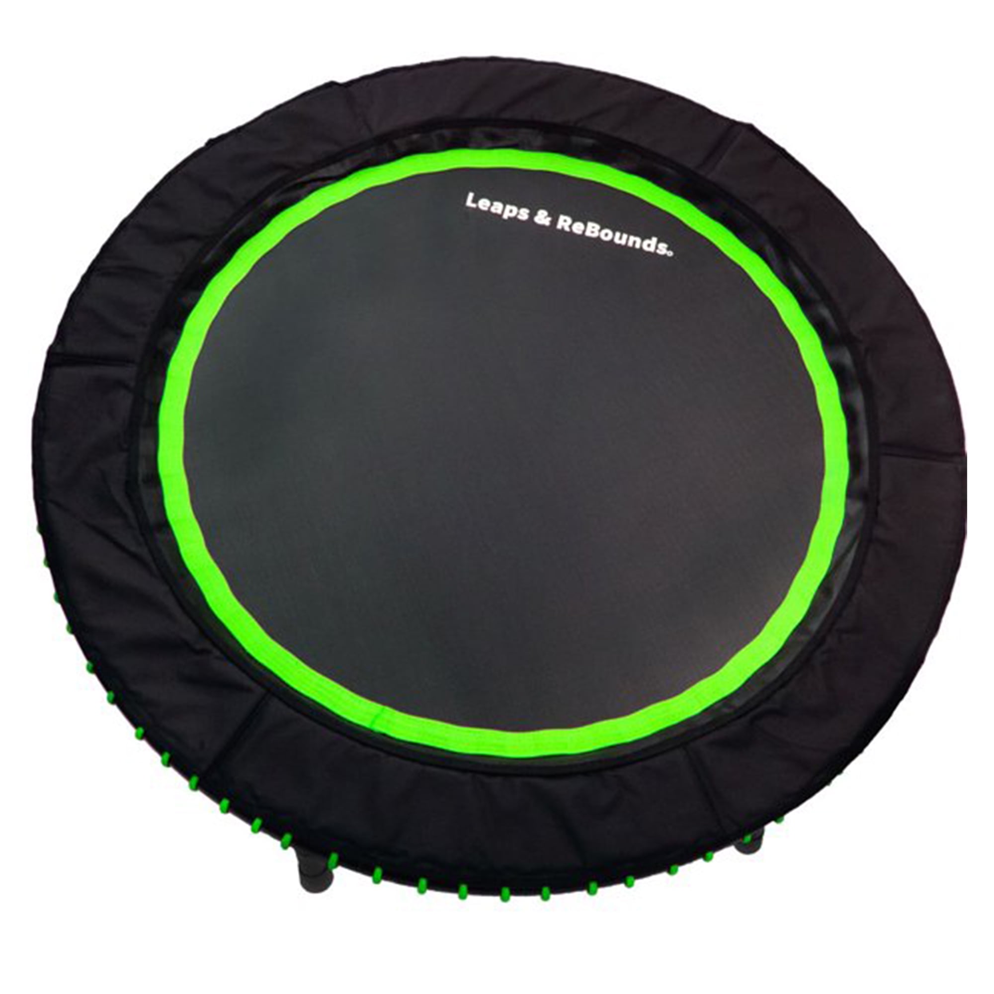 Leaps & Rebounds 48 in Mini Fitness Trampoline & Rebounder for Adults (Green, 48 in) wrlk1