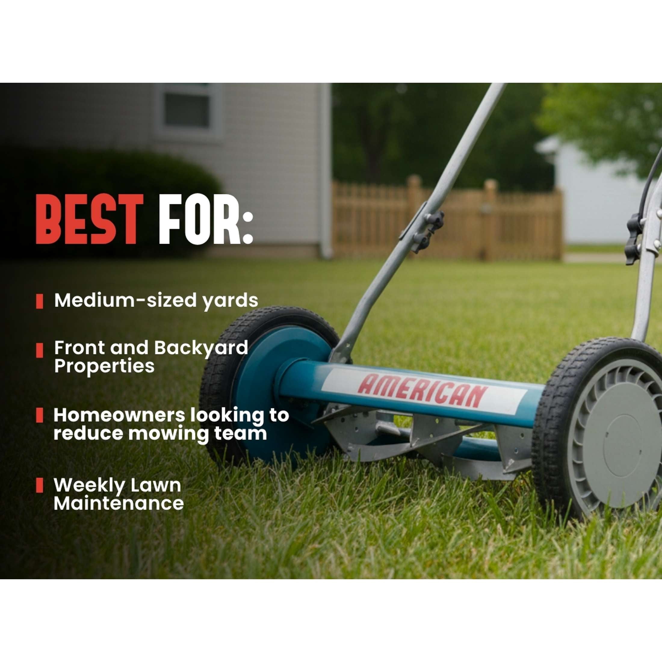 American Lawn Mower 18-Inch 5-Blade Reel Push Lawn Mower (Blue, 18 in) x0bsh
