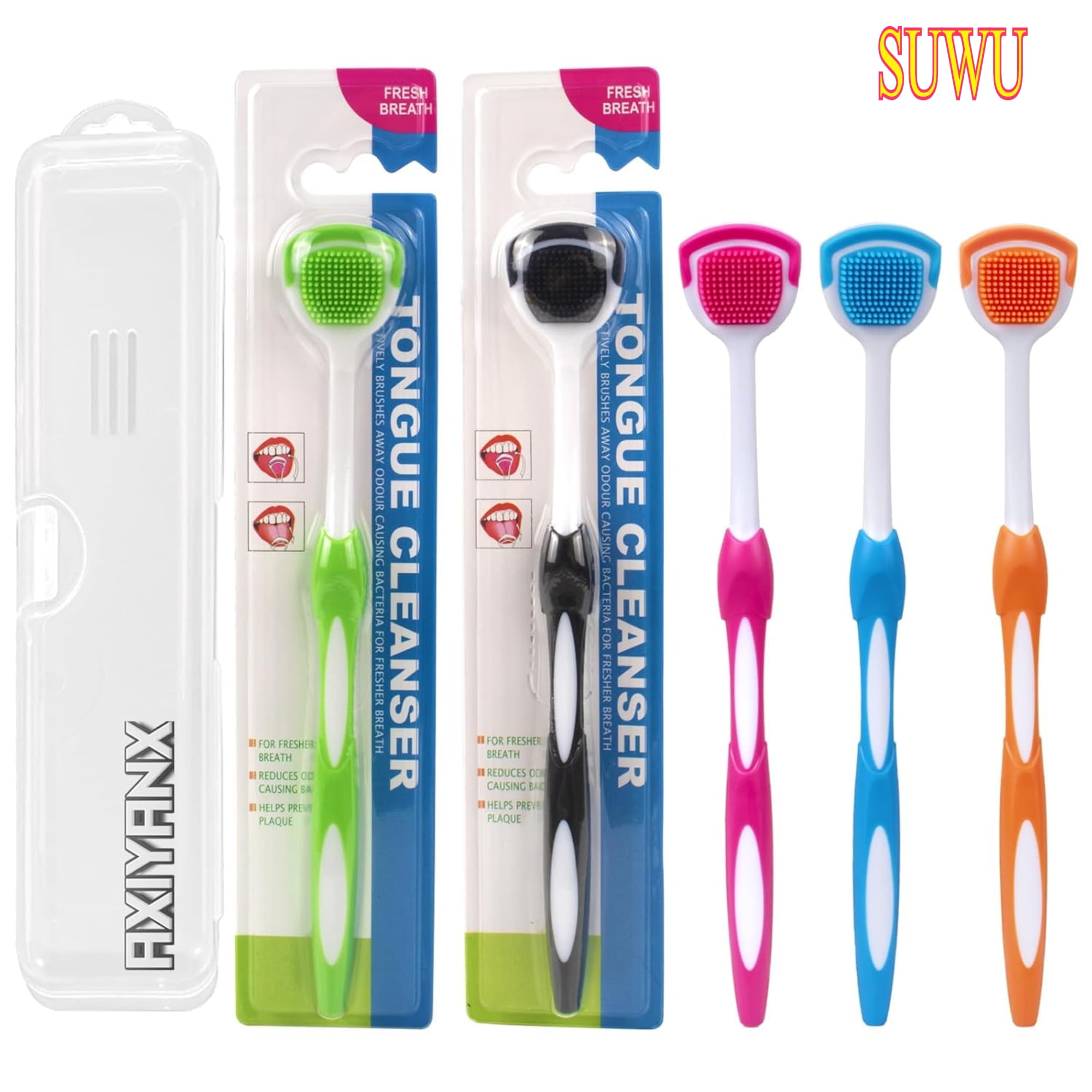 SUWU Silicone Facial Cleansing Brush and Face Exfoliator Pad for Pore Cleaning (4 Pack) hlifq