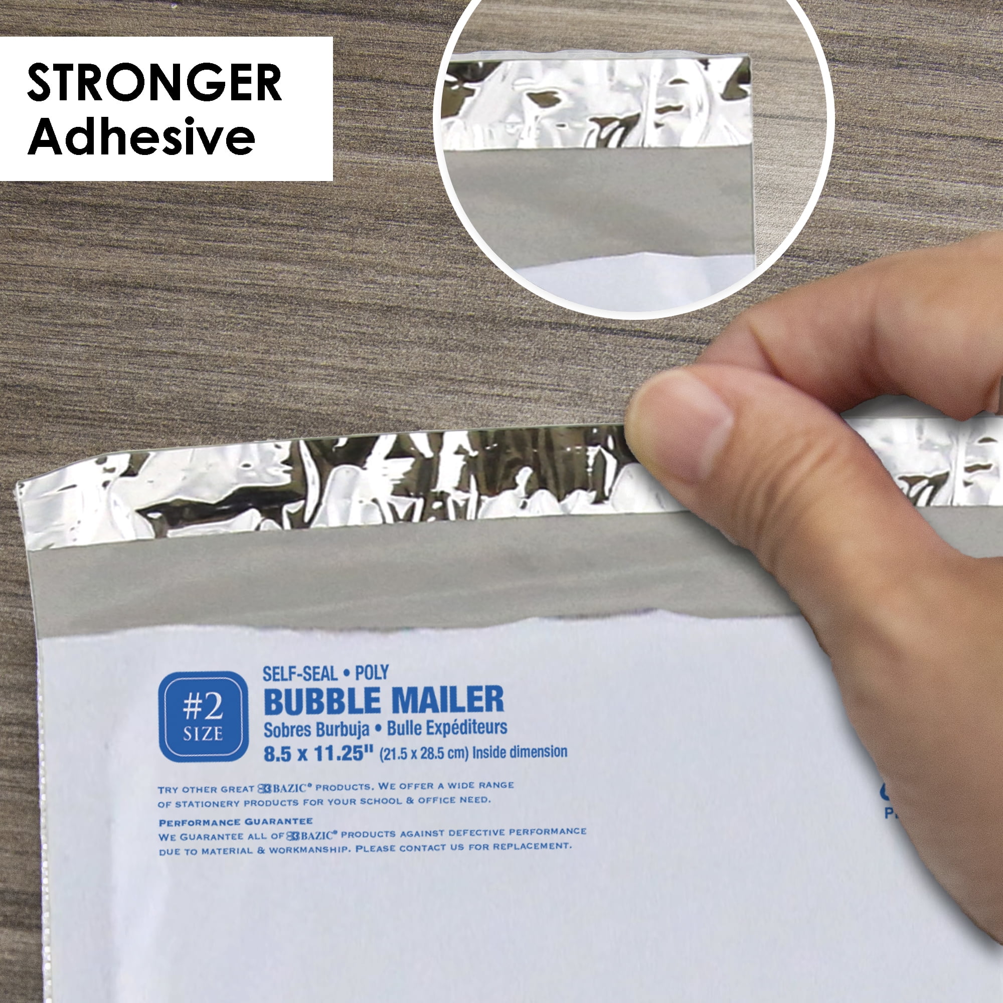 BAZIC Poly Bubble Mailers Padded Shipping Envelopes (White, 8.5 in x 11.25 in, 25-Count) 8bt15