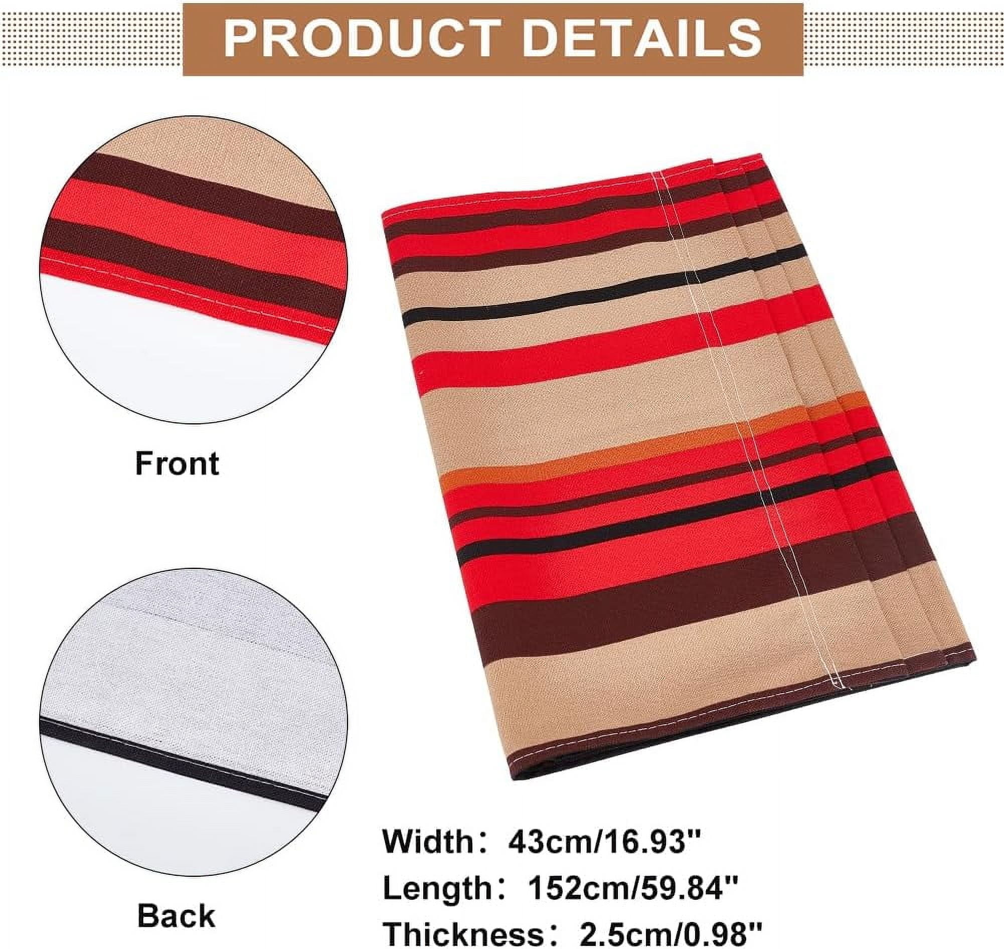 Generic Beach Sling Chair Replacement Fabric Canvas Cover (Red Stripe, 45.28 in x 16.93 in) 3pp1u