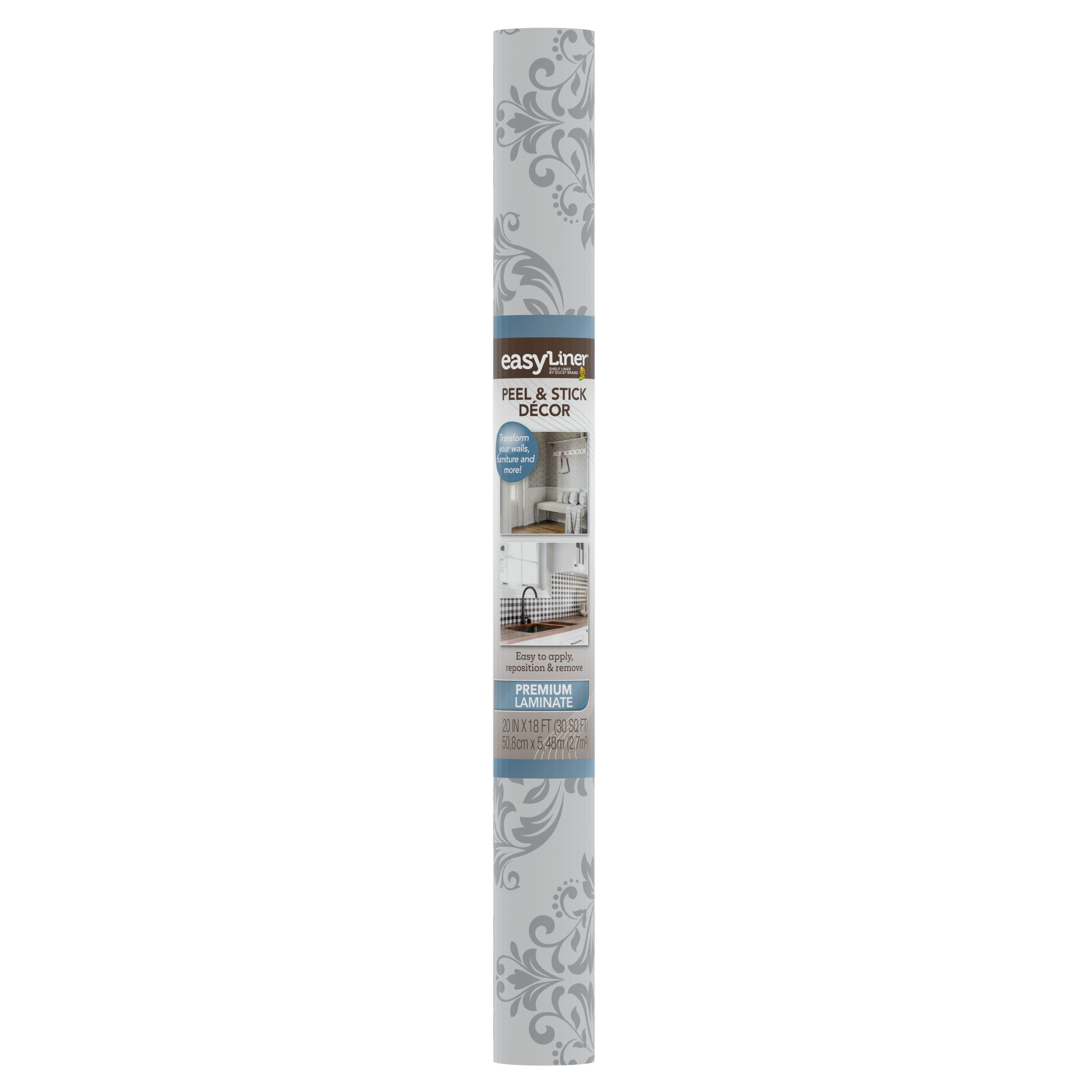 EasyLiner Premium Peel & Stick Wallpaper, Victorian Self-Adhesive Decorative Laminate (20 in. x 18 ft.) ac69h