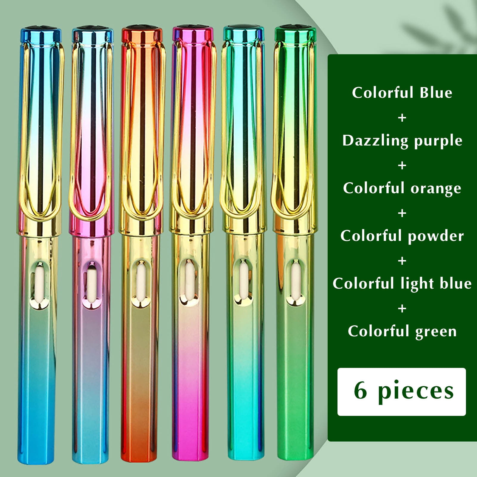 Sinimoko Everlasting Inkless Metal Pencil Set (6 Pack, Silver) v0o7j