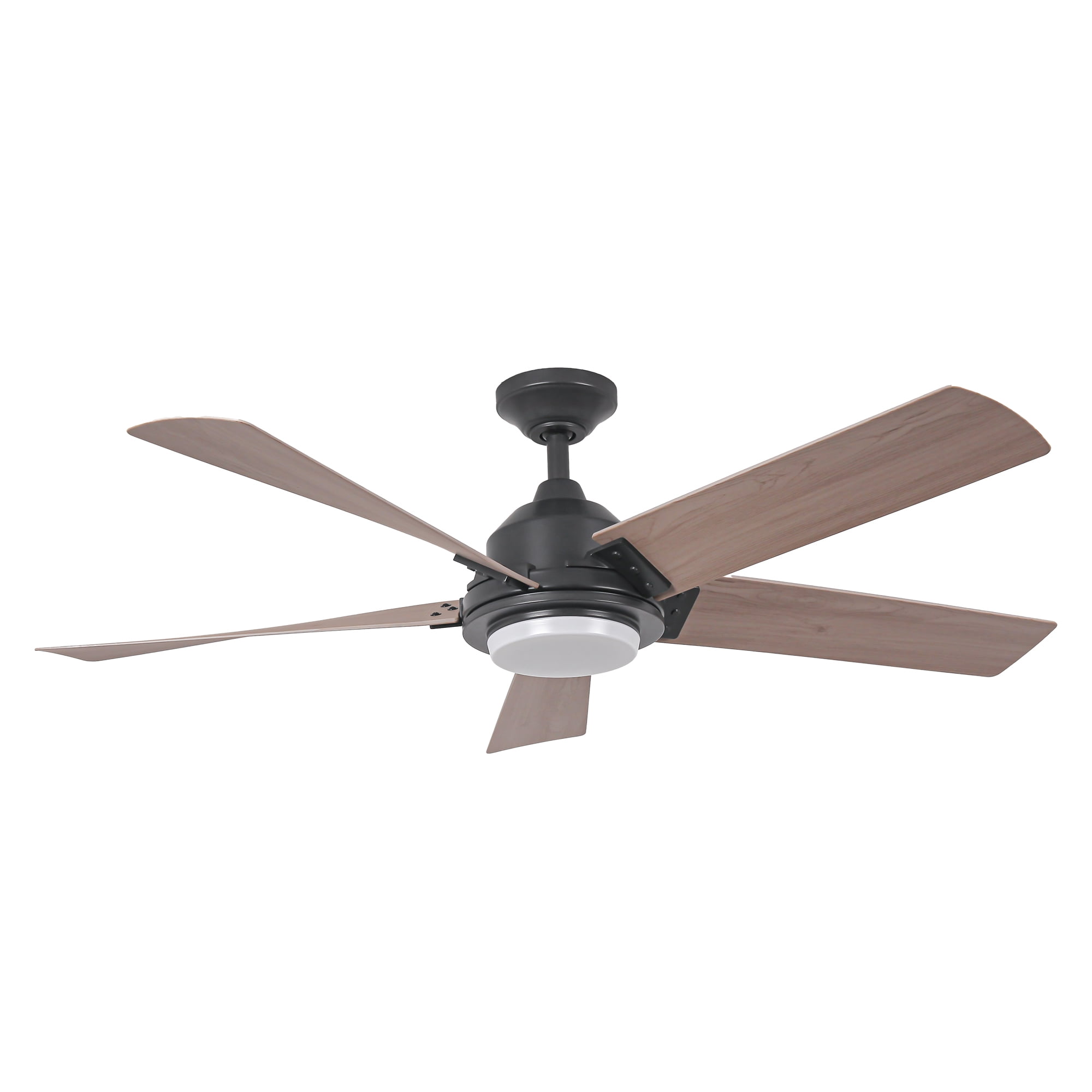 Parrot Uncle Farmhouse 52 in LED Ceiling Fan with Remote Control (Black, 52 in) 3nx14