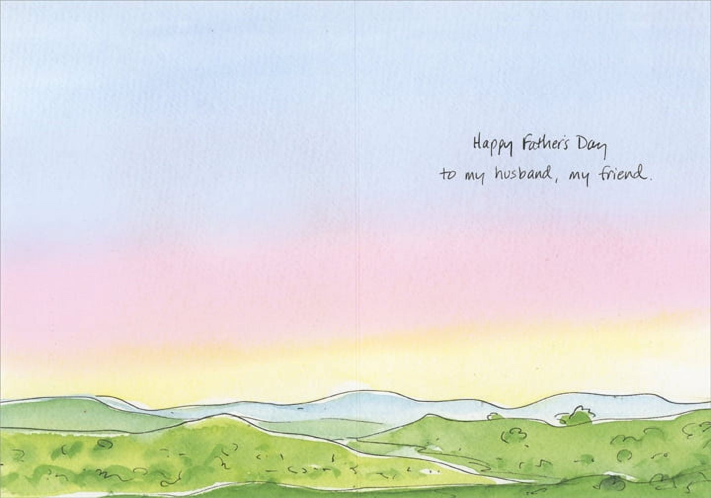 Sellers Publishing Father's Day Card for Husband, Couple on Hillside Sunrise Design (5 in x 7 in) 63tjk