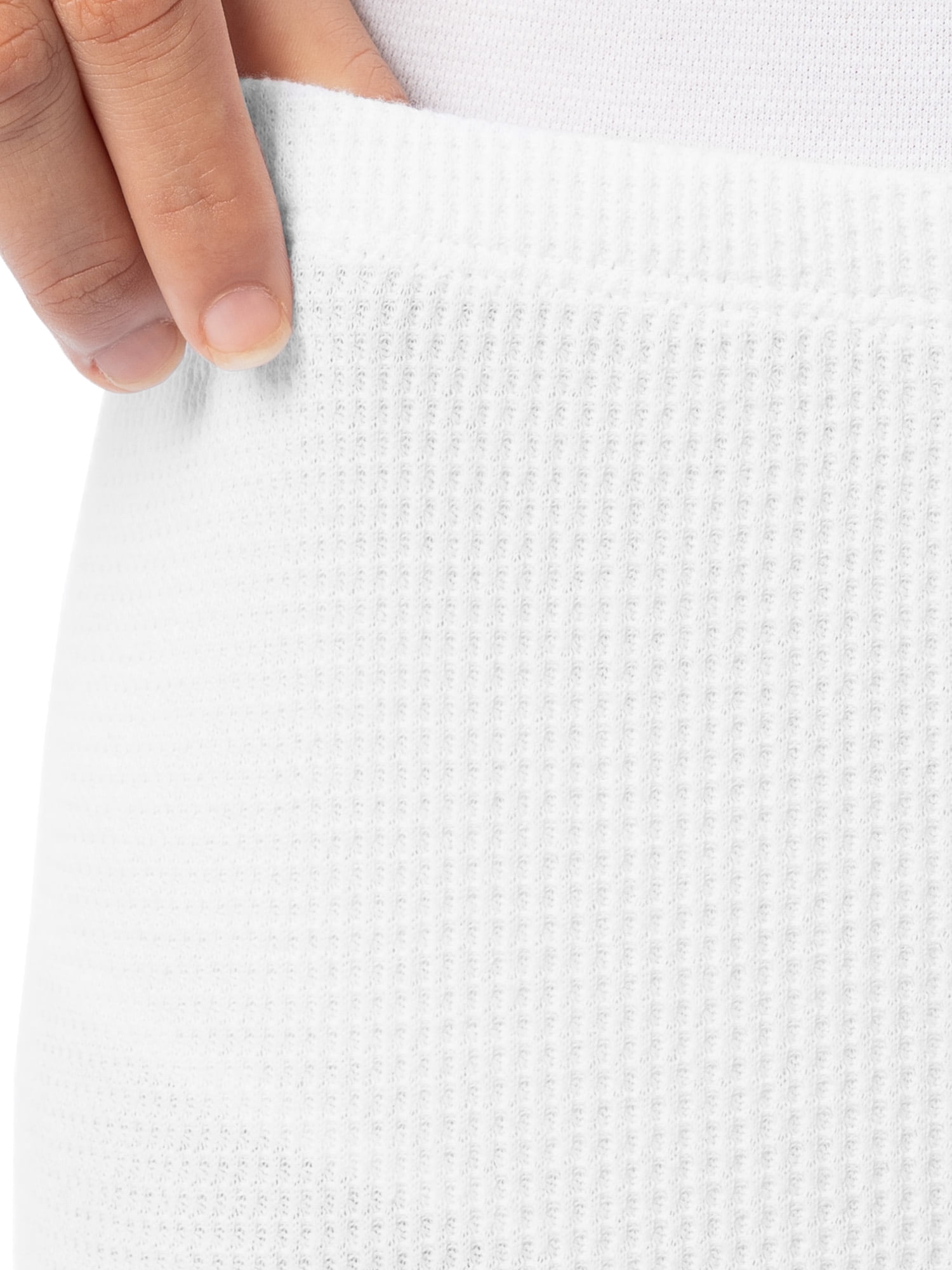 Fruit of the Loom Women's Recycled Waffle Thermal Bottoms (White, 2-Pack) lw1o3