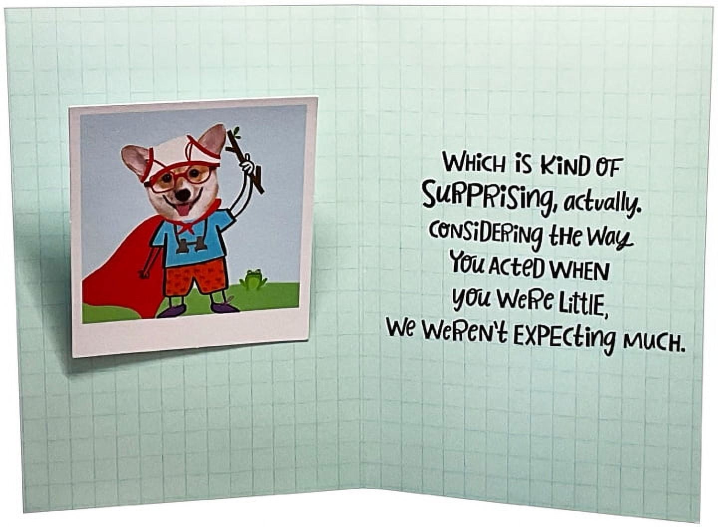 Designer Greetings Funny Father's Day Card for Son, 3D Pop-Up Dog Design (5.25 in x 7.5 in) ye2kz