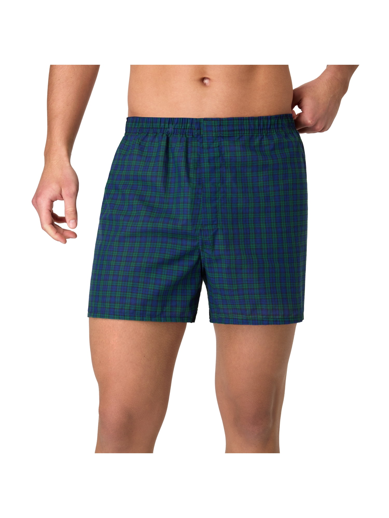 Hanes Men's Woven Boxers Moisture-Wicking Tagless Underwear (Beige, 3 Pack) 7is41