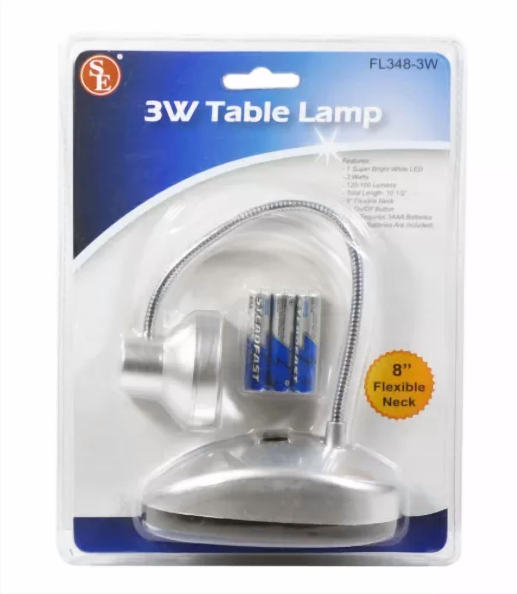 VAULT Battery Operated Table Lamp Gooseneck LED Desk Light (White, 3W) b938l