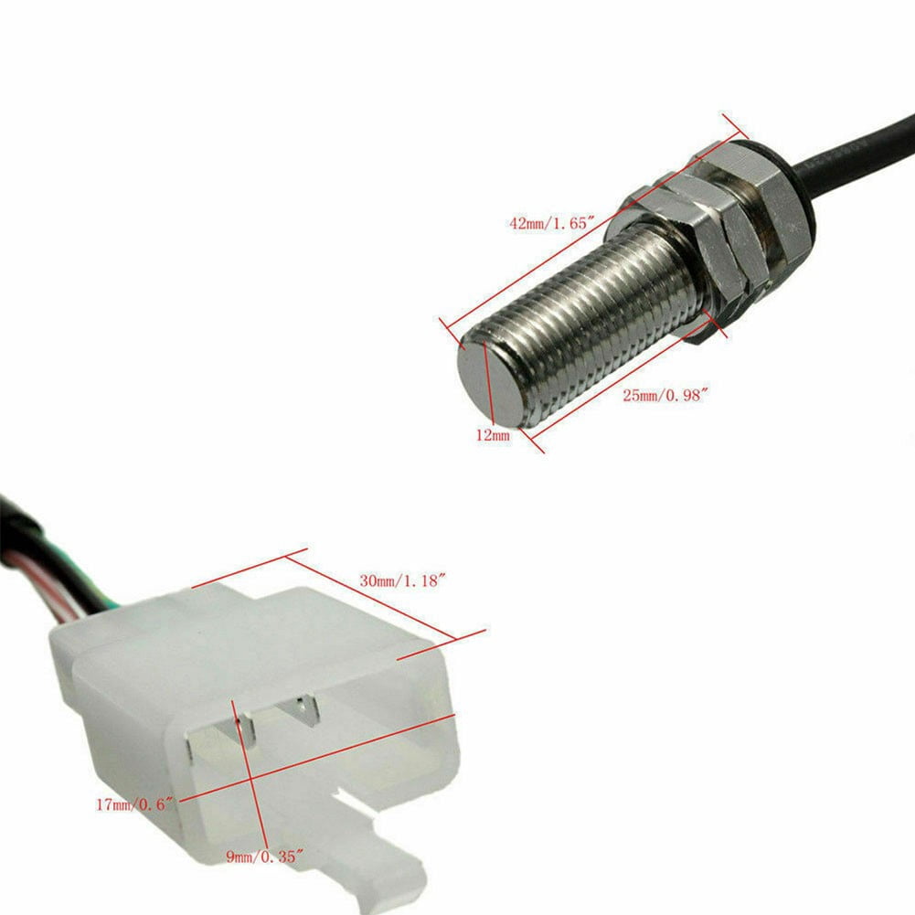 Generic Motorcycle Digital Odometer Speedometer Sensor Cable with 2 Magnets (59 in) dmjfb