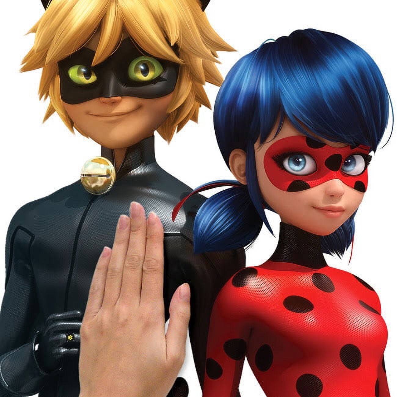 RoomMates Miraculous Ladybug and Cat Noir Giant Peel & Stick Wall Decals (Multicolor, 18 in x 40 in) 19vqd