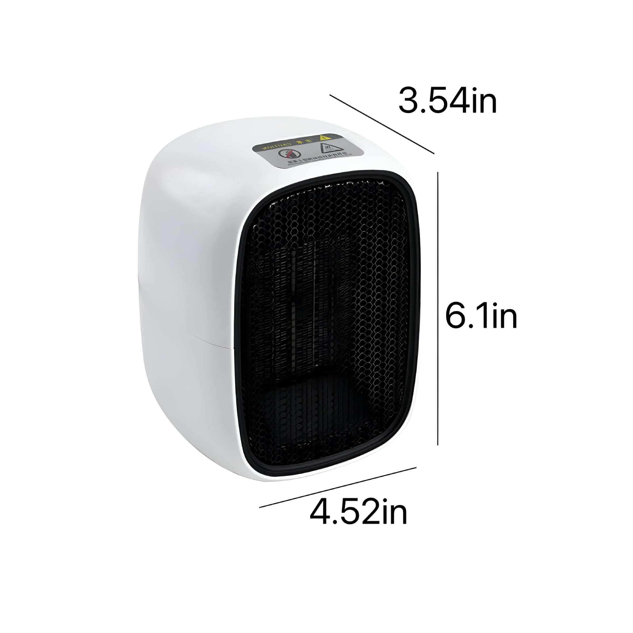 Hibibud Portable Electric Space Heater and Fan Combo (White, 500W) 5pgv8