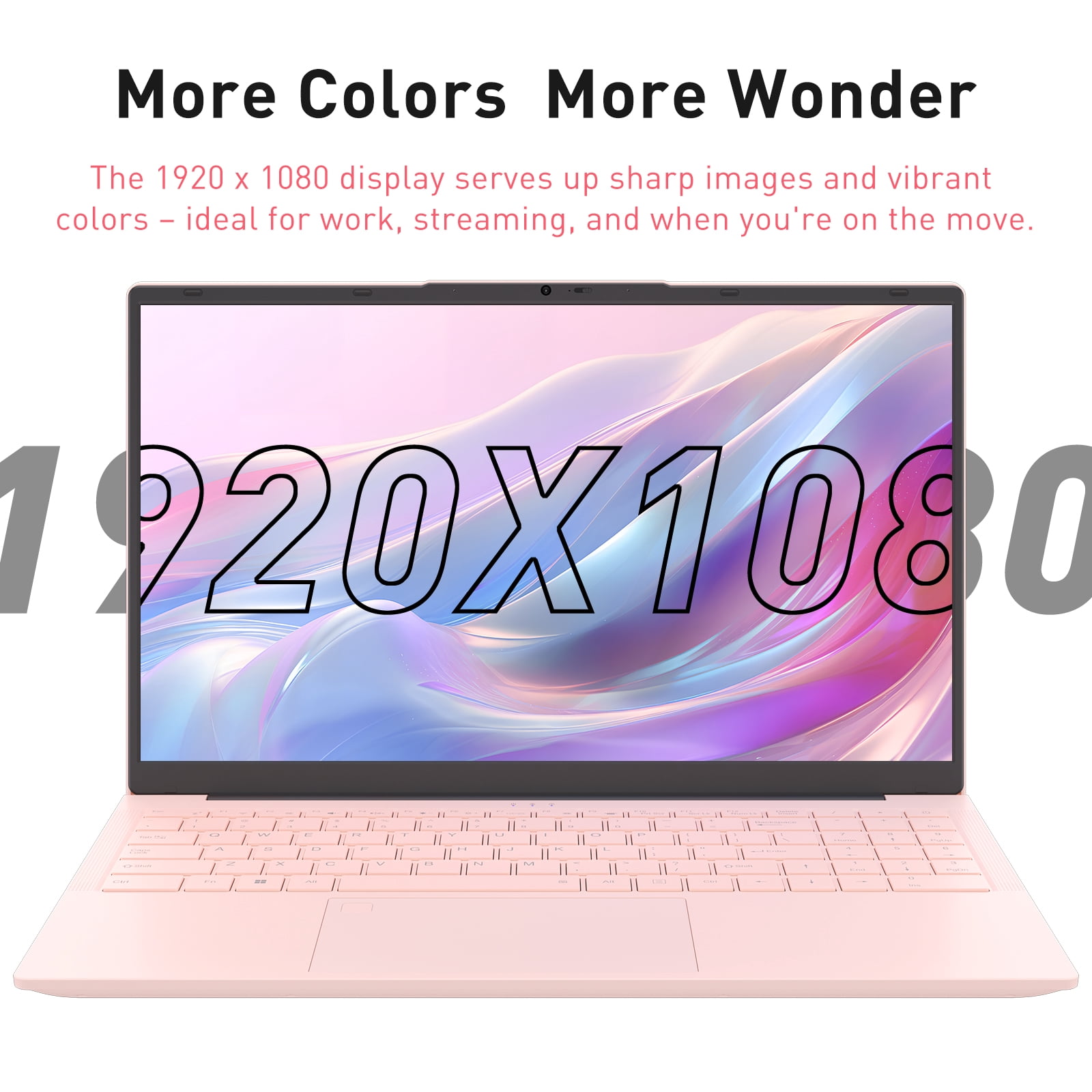 Pryloxen 15.6 in Laptop, Windows 11 Pro, 3050E Processor, 16GB RAM, 1TB SSD, Backlit Keyboard, Fingerprint Unlock (Pink) 4ctqy