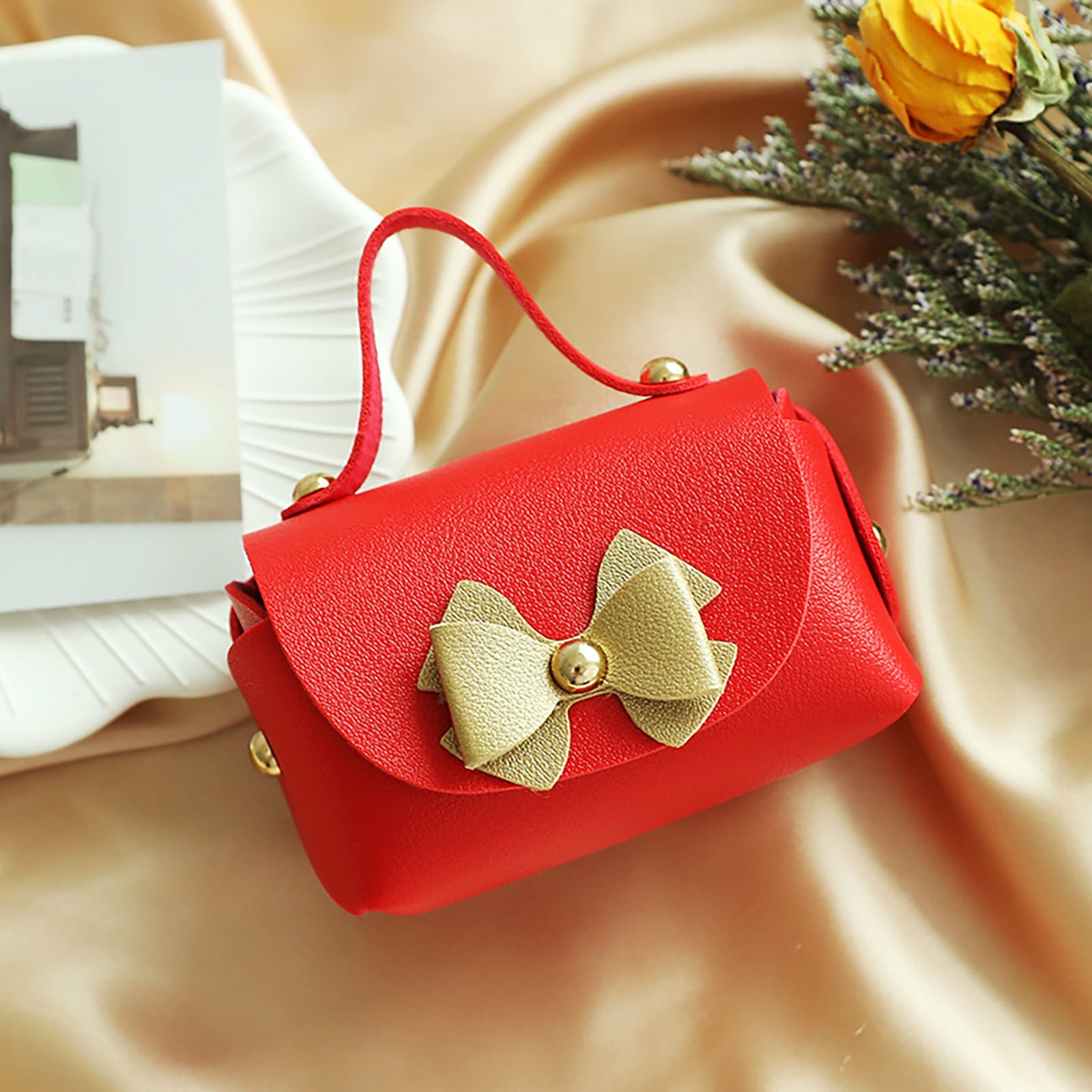 Nomeni Handheld Leather Candy Bag Elegant Wedding Favor Gift Box (Blue, 4.7 in x 3.5 in) wqs1a