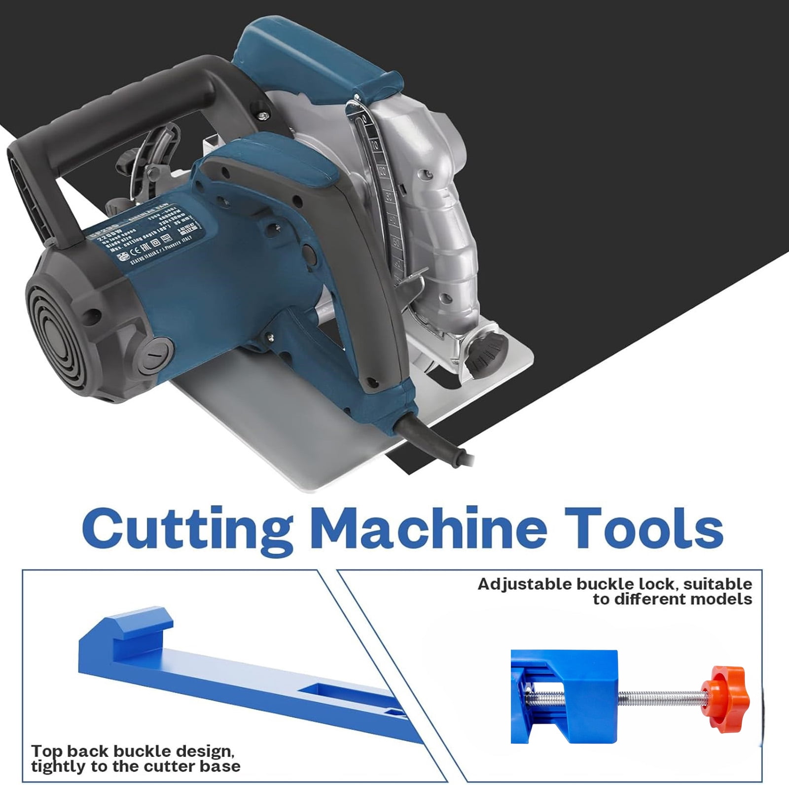 Isasaka Adjustable Circular Saw Cutting Guide with Precision Milling Clamp (Blue, 4-6 in) d18mm