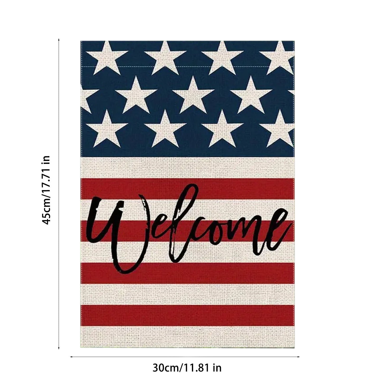 Wzzjkit Patriotic 4th of July Garden Flag, Double-Sided Independence Day Outdoor Yard Decor (Red White and Blue, 12x18 in) z6bs5