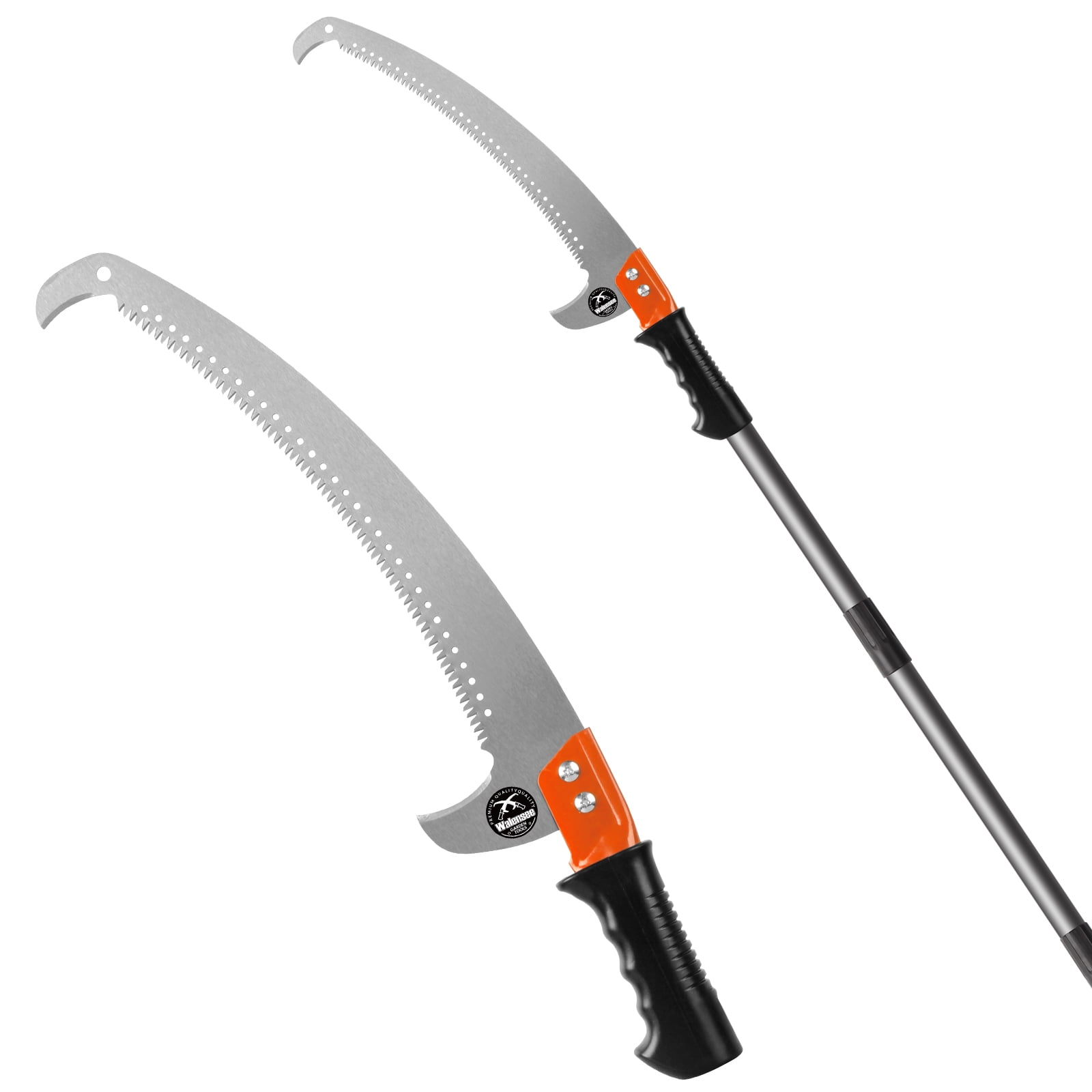 Walensee Pole Saw for Tree Trimming, Manual Stainless Steel Extension Pole with Sharp Mn Steel Blade (9 ft) hh54s